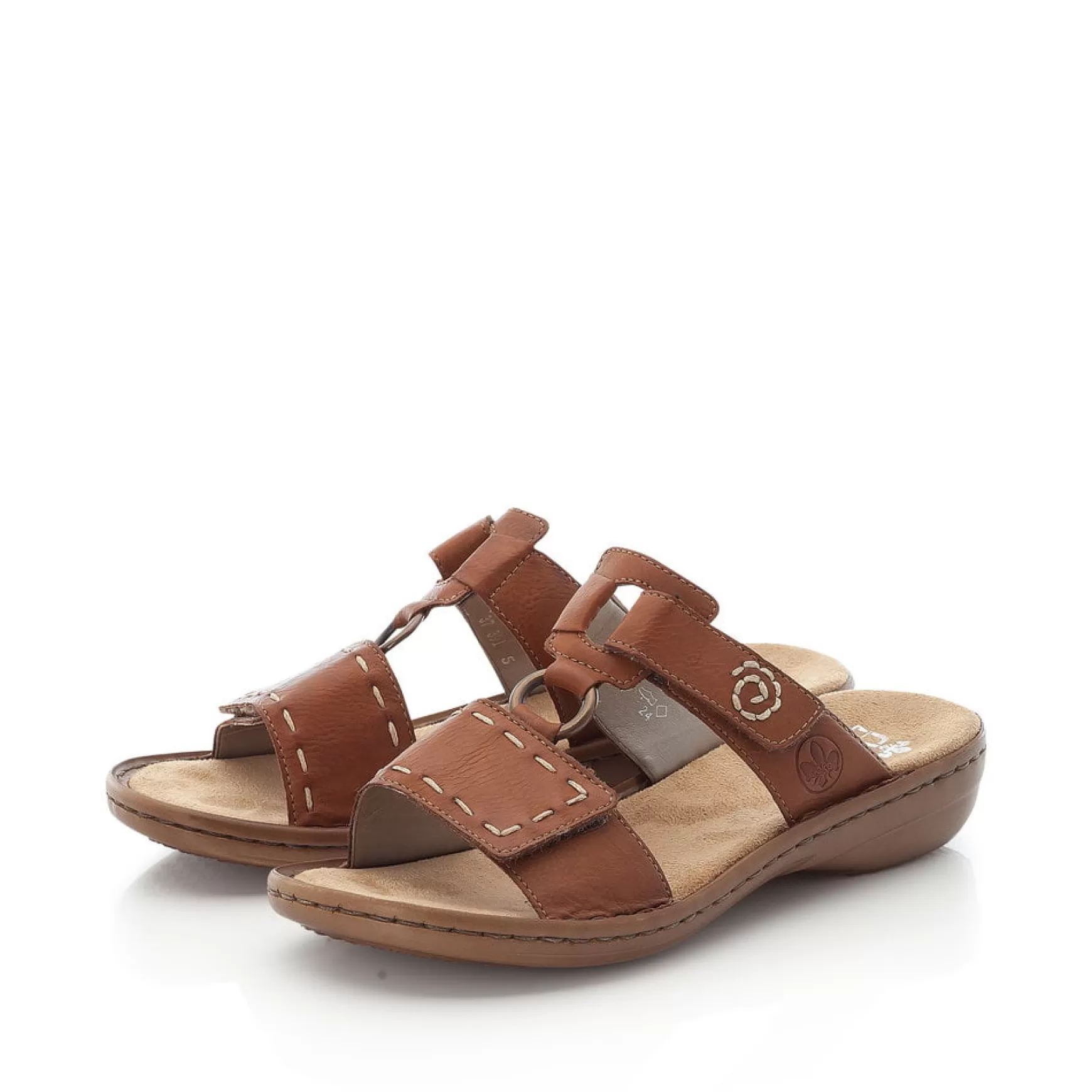 Women'S Mules Coffee Brown-Rieker New