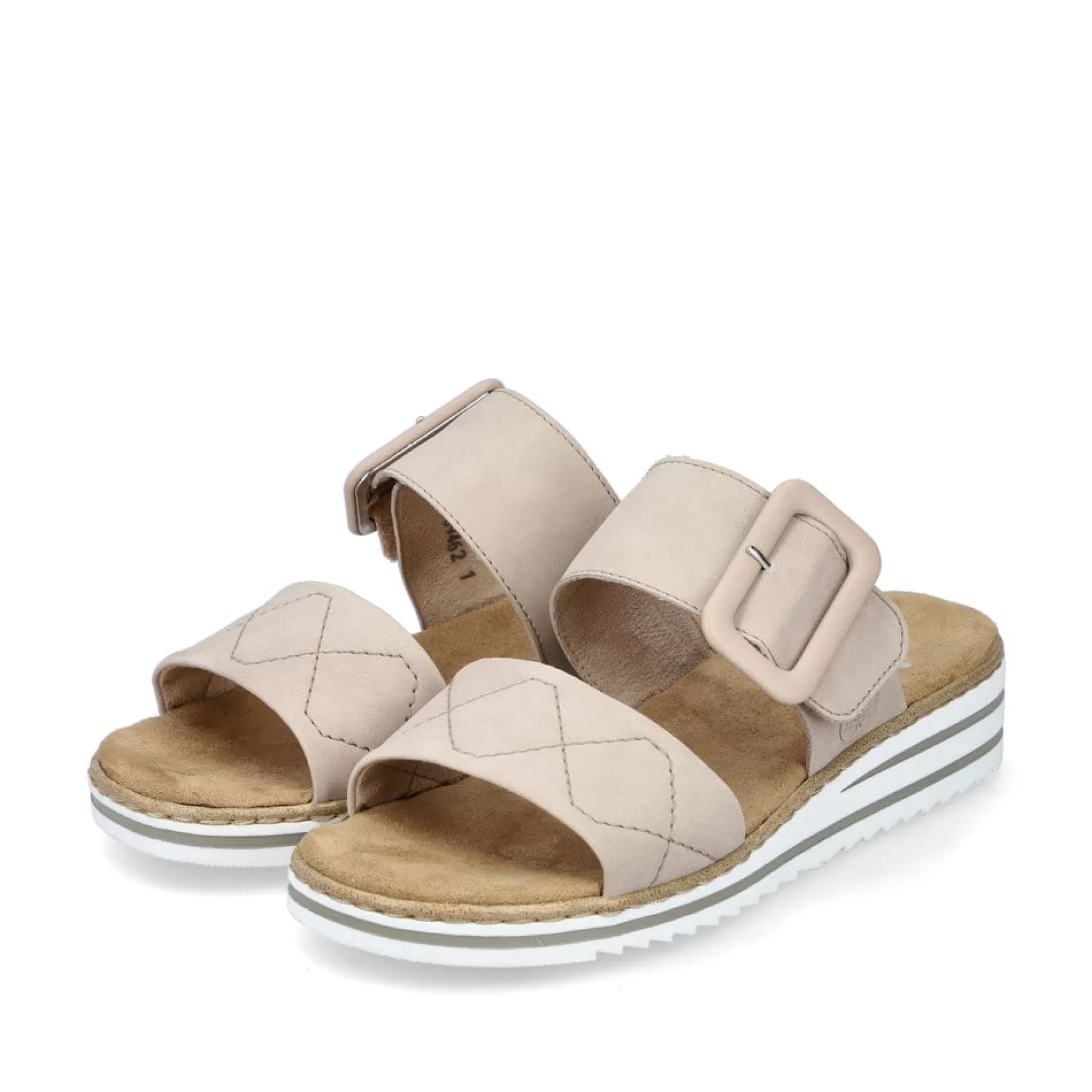 Women'S Mules Cream Beige-Rieker Fashion