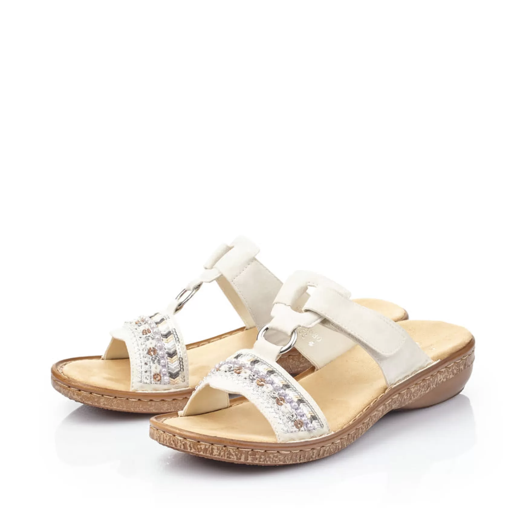 Women'S Mules Cream White-Rieker Discount