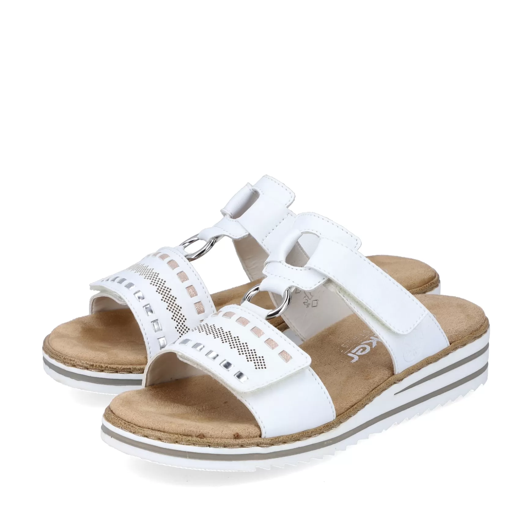 Women'S Mules Crystal White-Rieker Best Sale