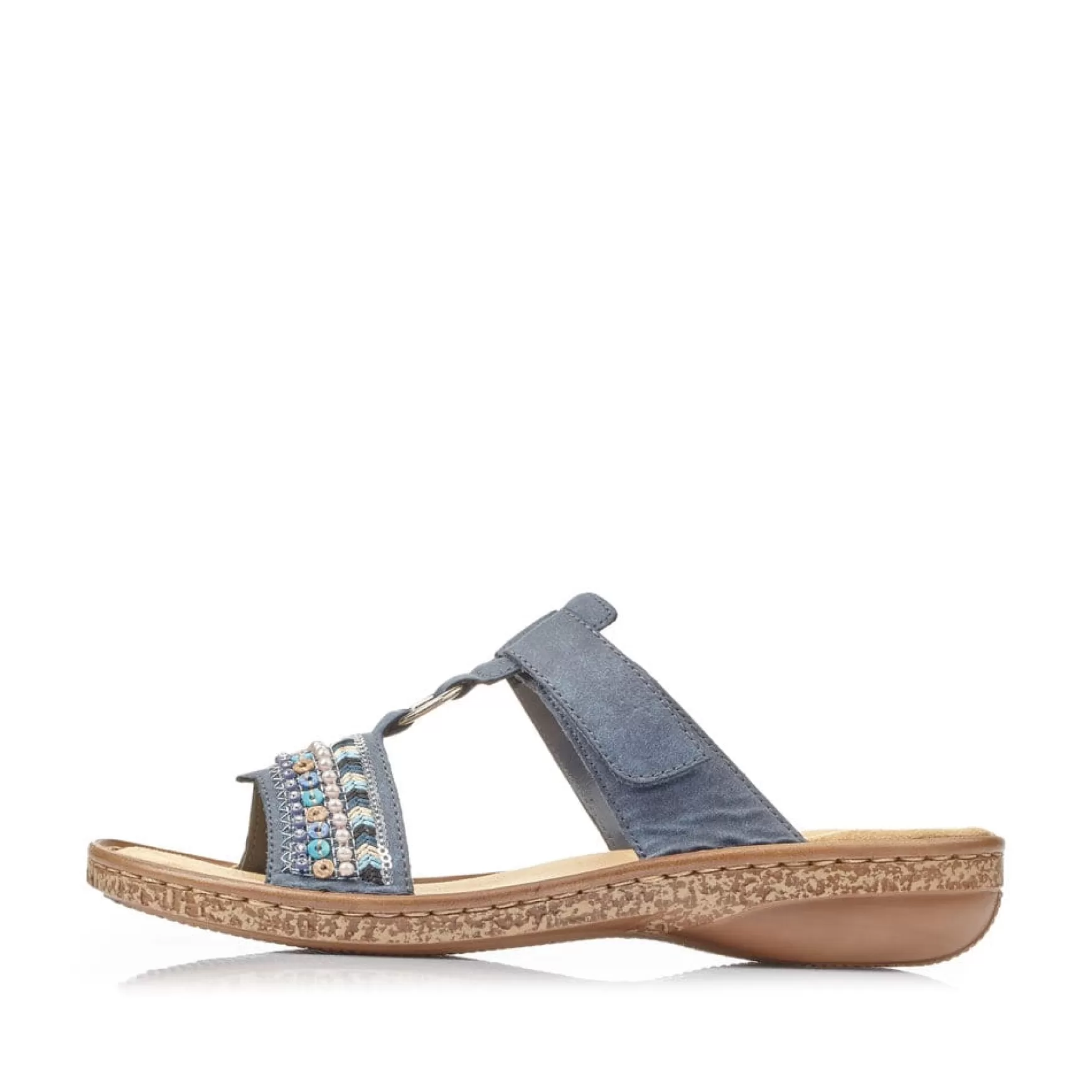 Women'S Mules Denim Blue-Rieker New