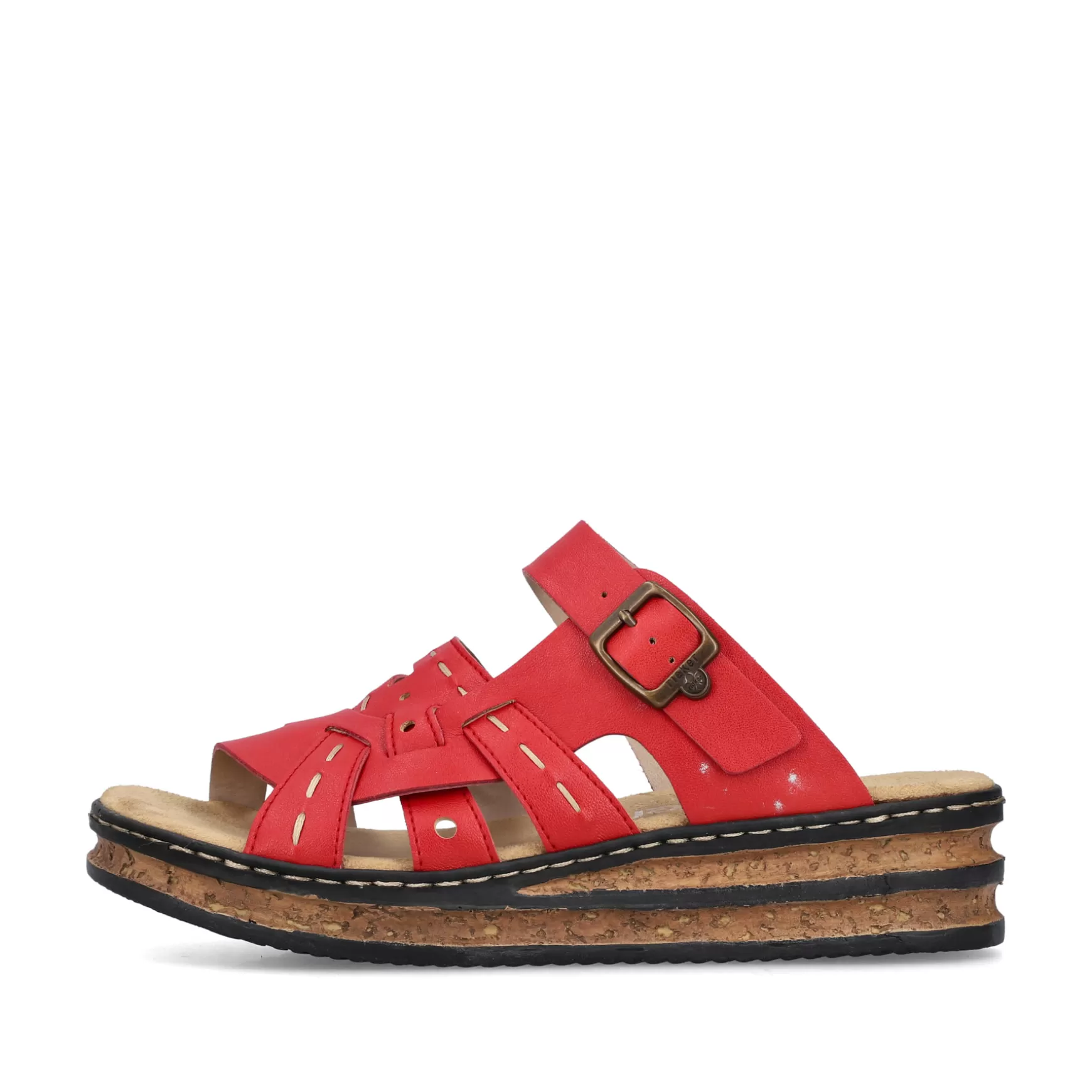 Women'S Mules Fire Red-Rieker Hot