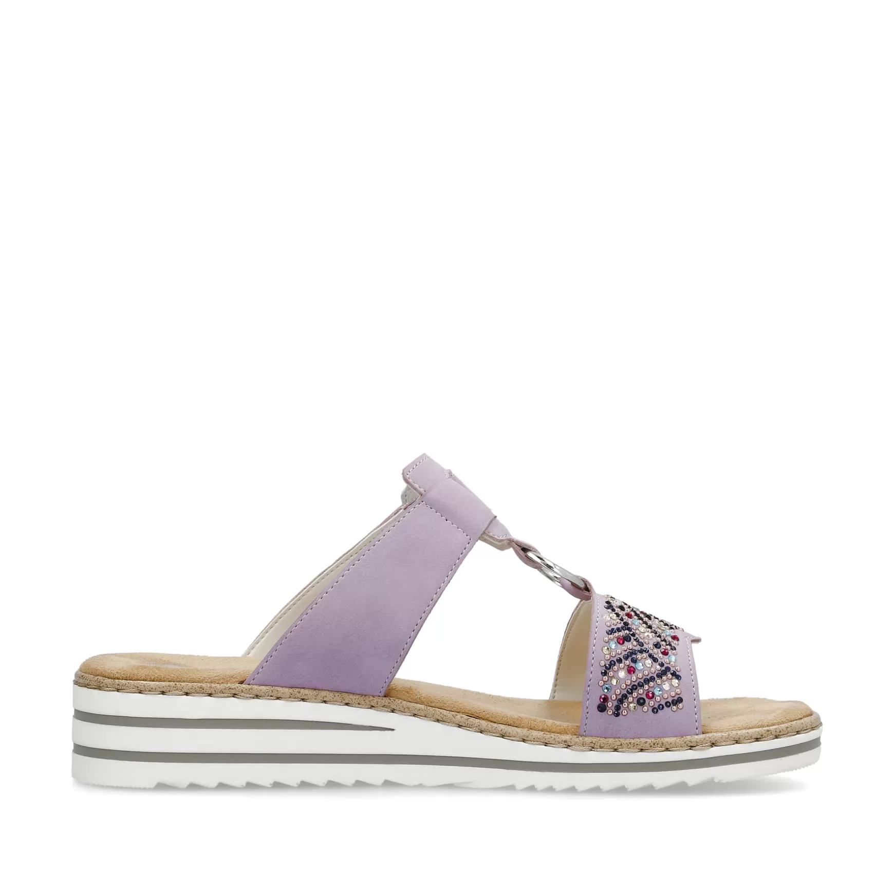 Women'S Mules In Lilac Colors-Rieker Hot