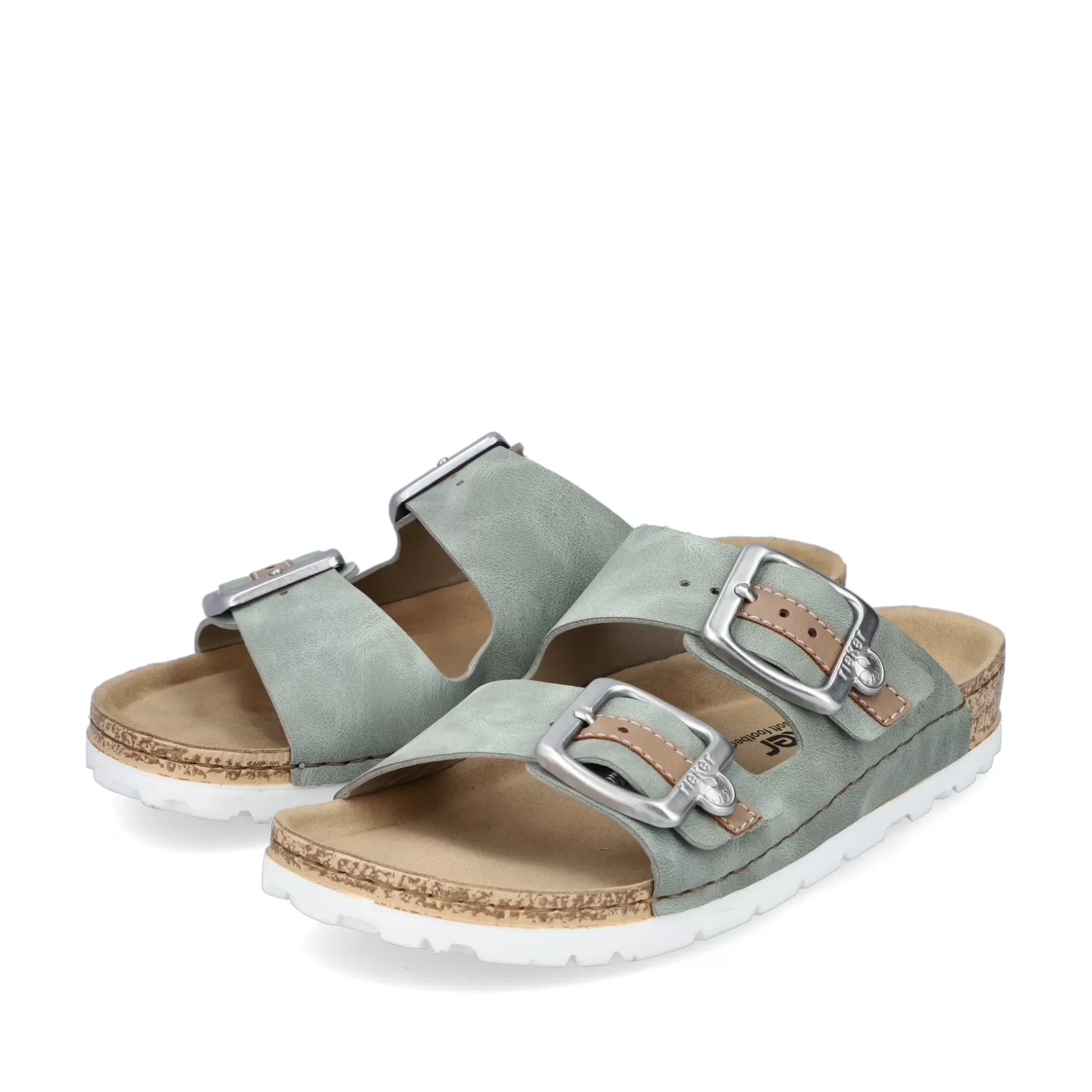 Women'S Mules Khaki Green-Rieker Best