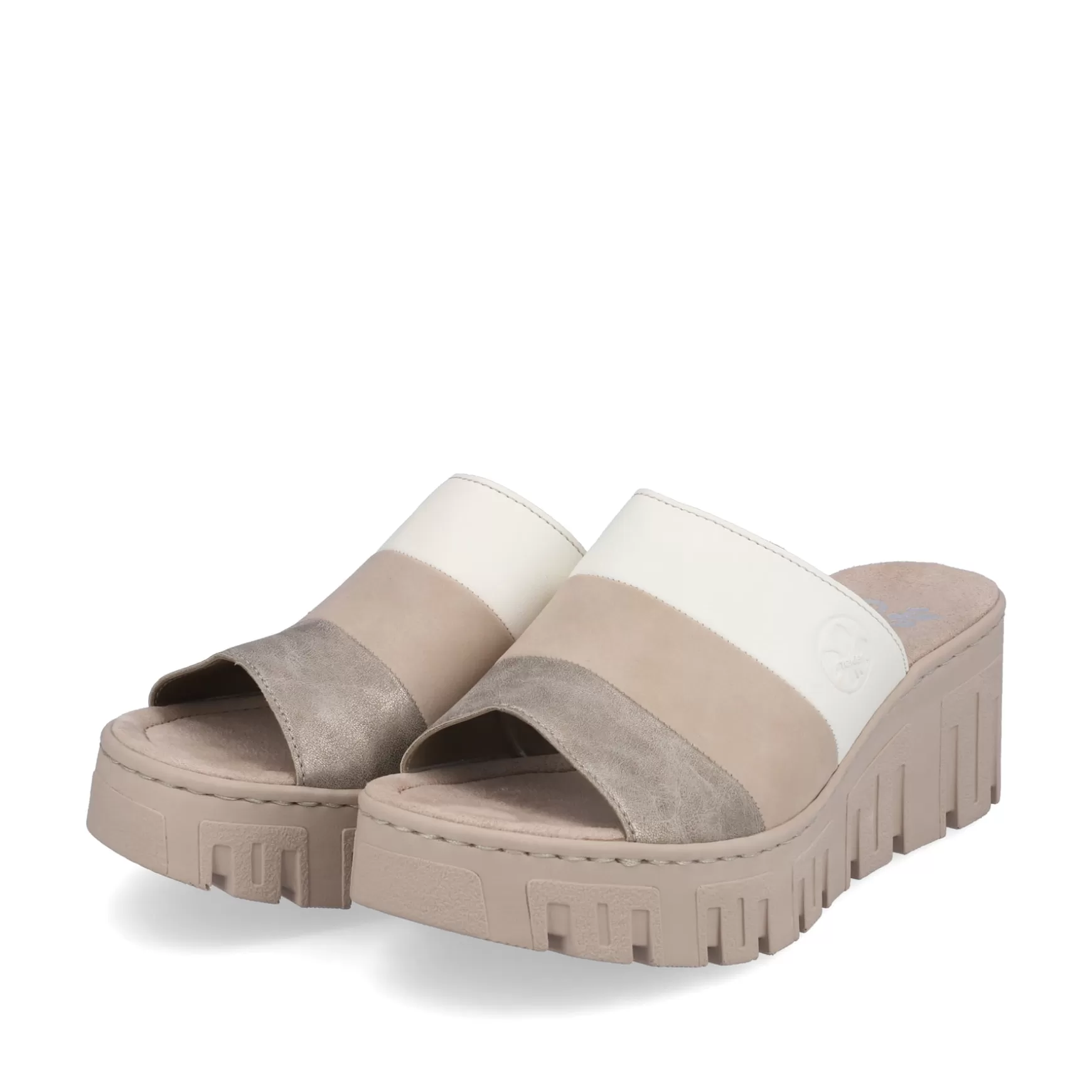 Women'S Mules Light Beige-Rieker Clearance