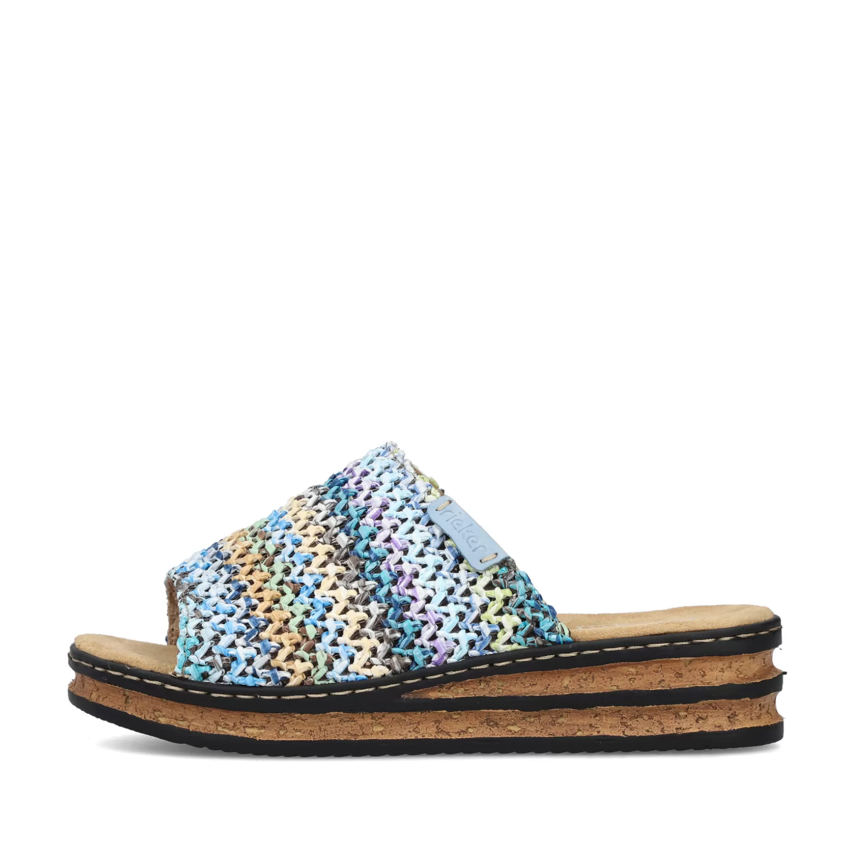 Women'S Mules Multi-Sky Blue-Rieker Hot