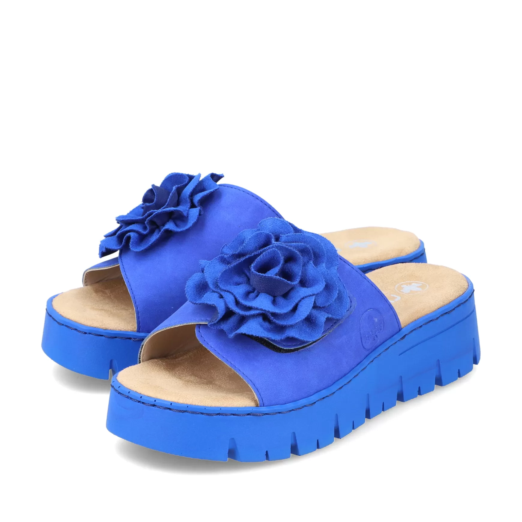 Women'S Mules Royal Blue-Rieker Fashion