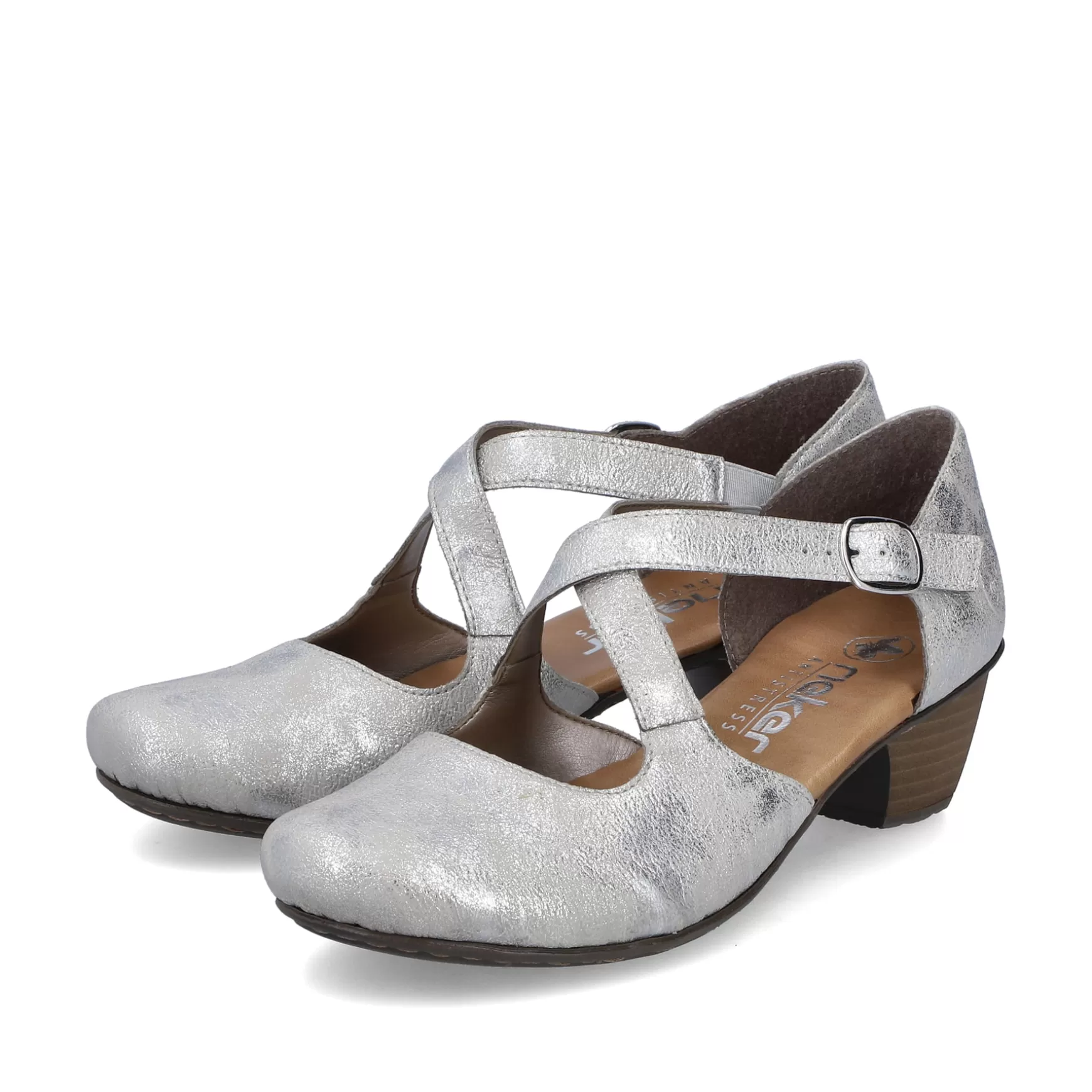 Women'S Pumps Silver-Platinum-Rieker Shop