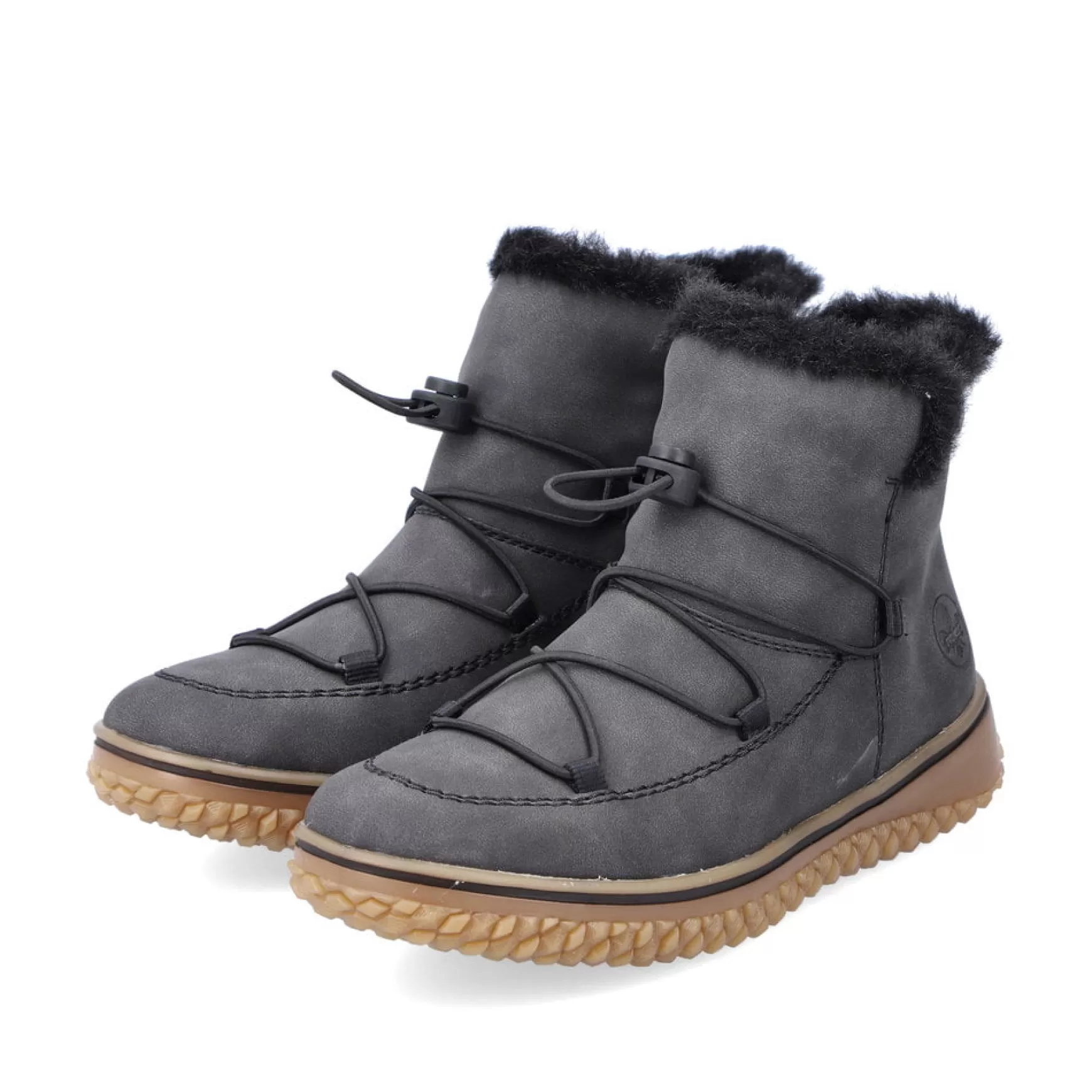 Women'S Short Boots Anthracite-Rieker Fashion