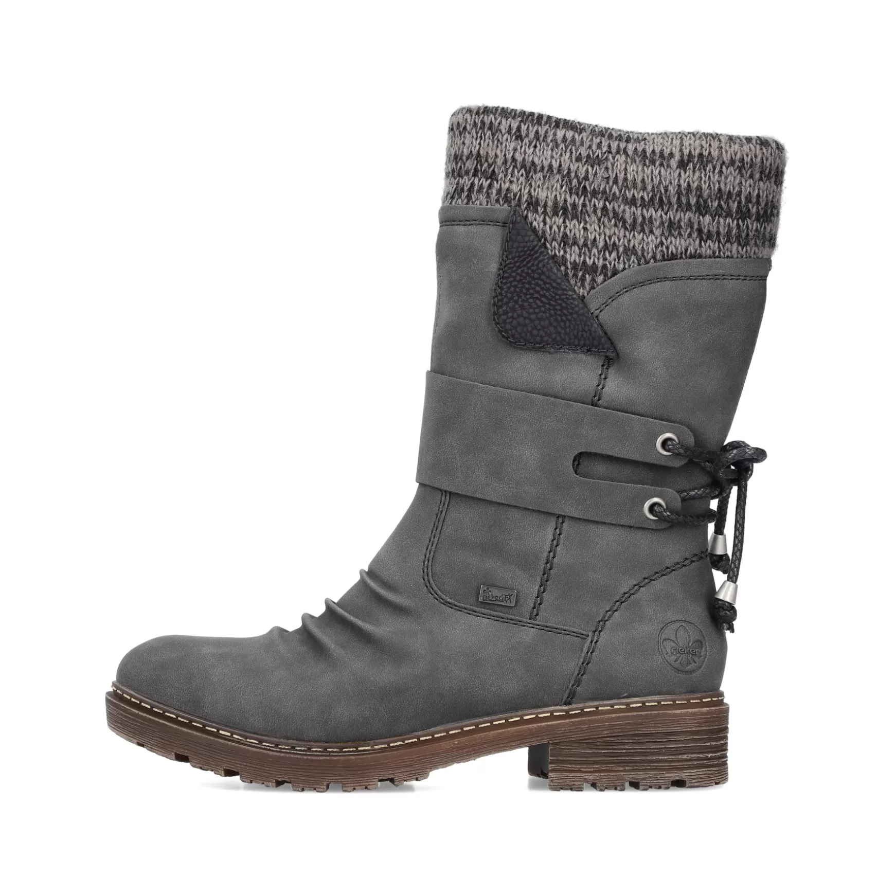 Women'S Short Boots Anthracite-Rieker Sale