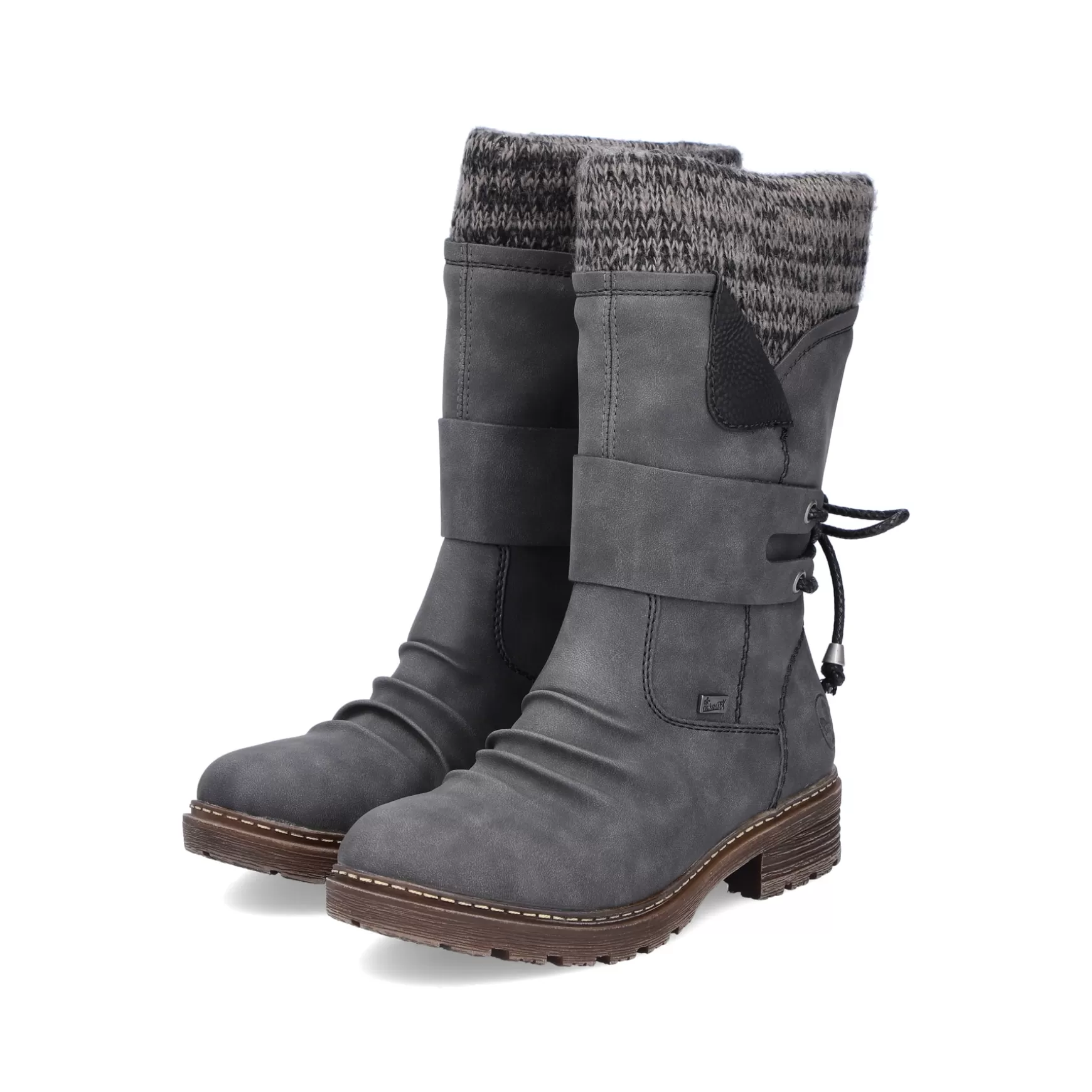 Women'S Short Boots Anthracite-Rieker Sale