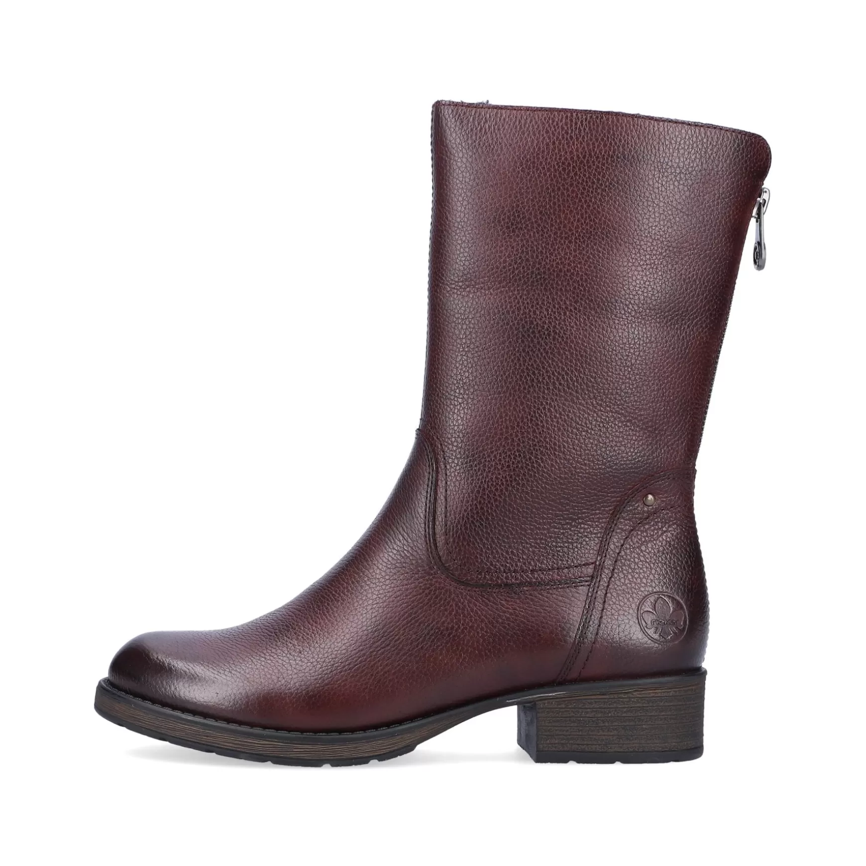 Women'S Short Boots Burgundy Red-Rieker Cheap