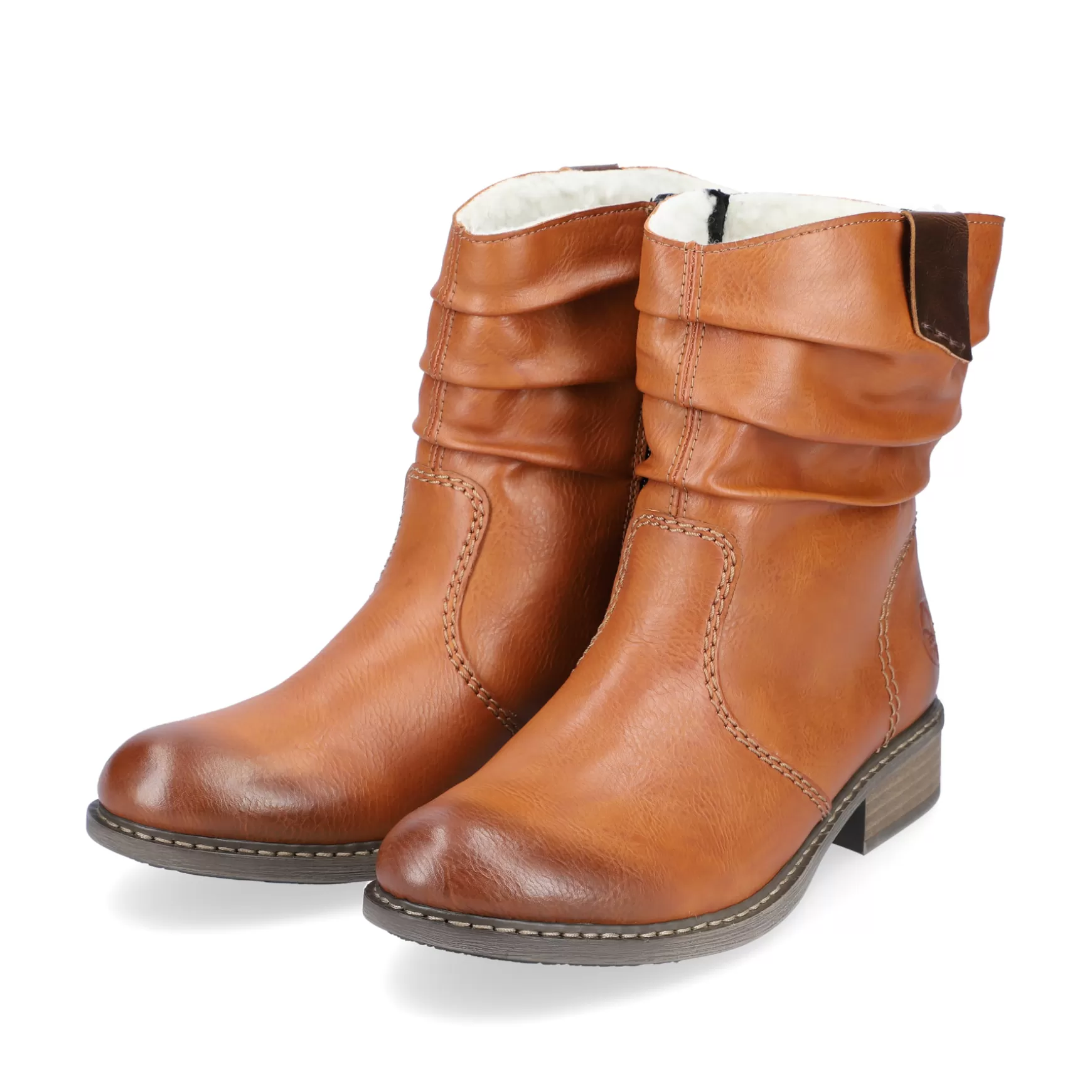 Women'S Short Boots Caramel Brown-Rieker Discount