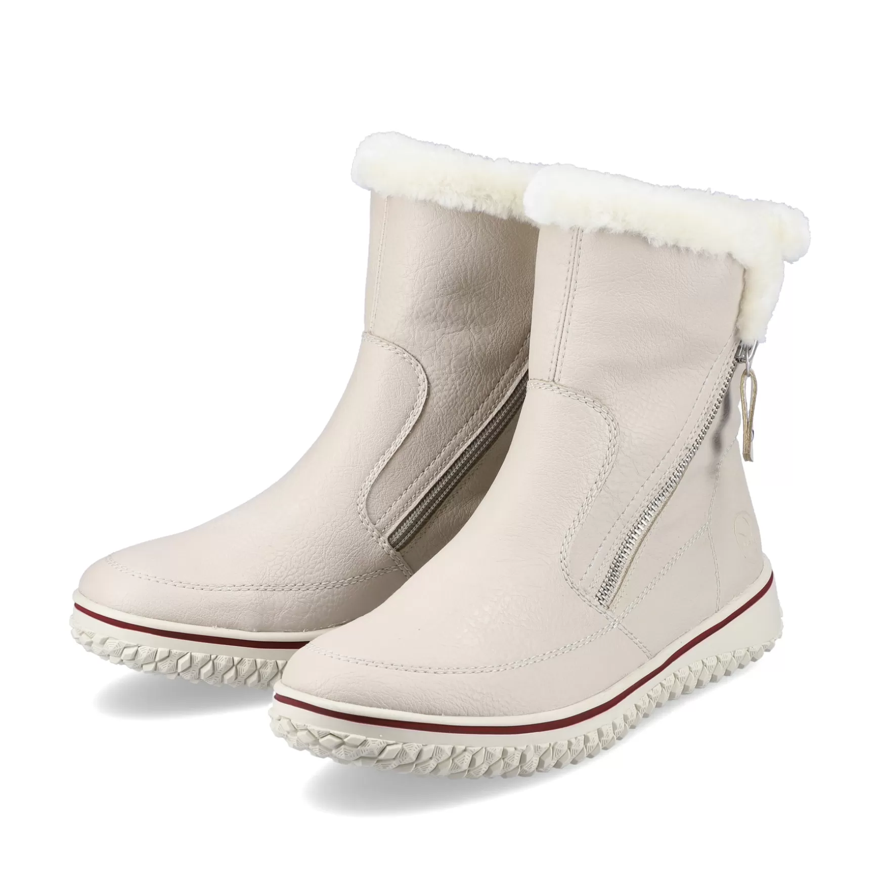 Women'S Short Boots Cream Beige-Rieker Shop