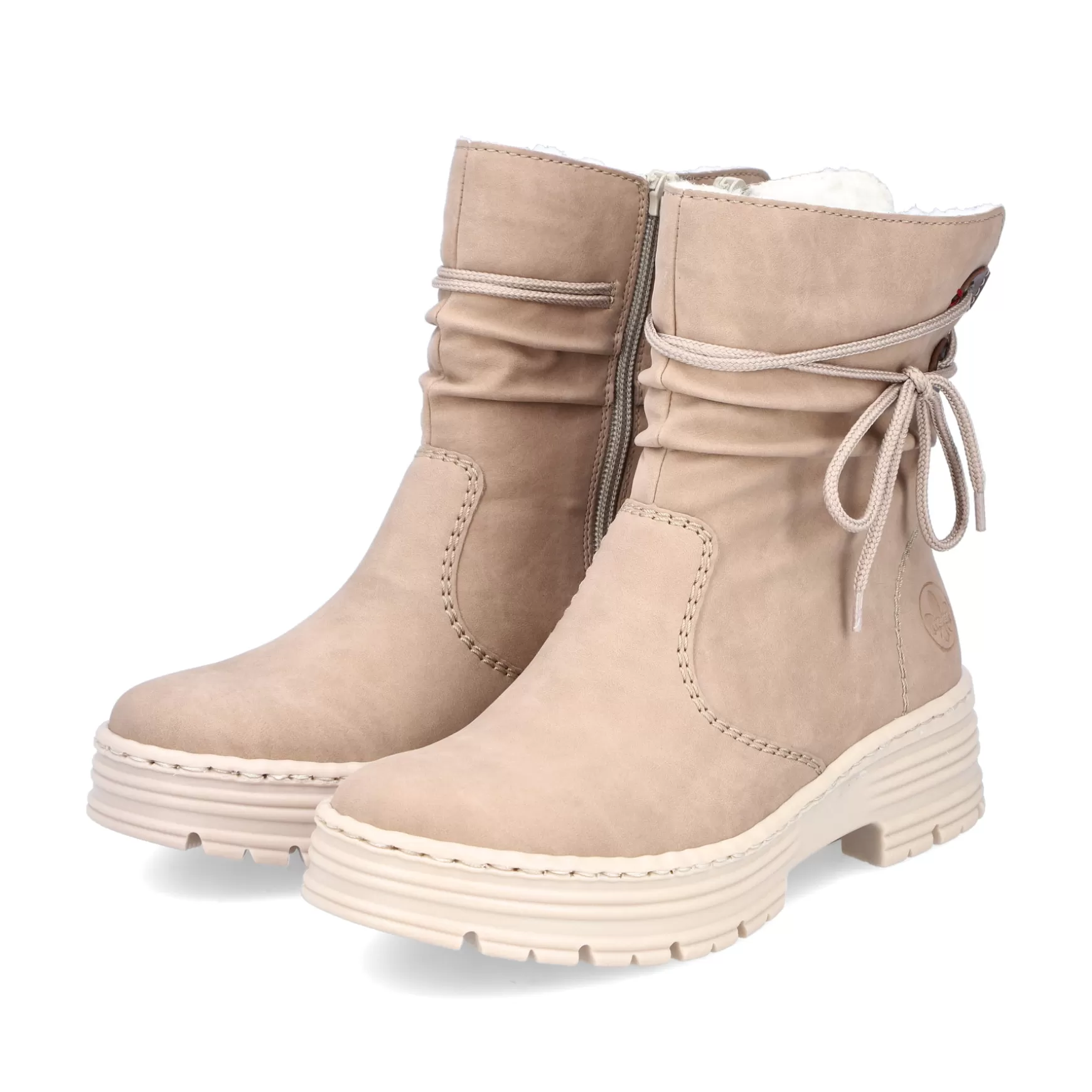 Women'S Short Boots Cream Beige-Rieker Best