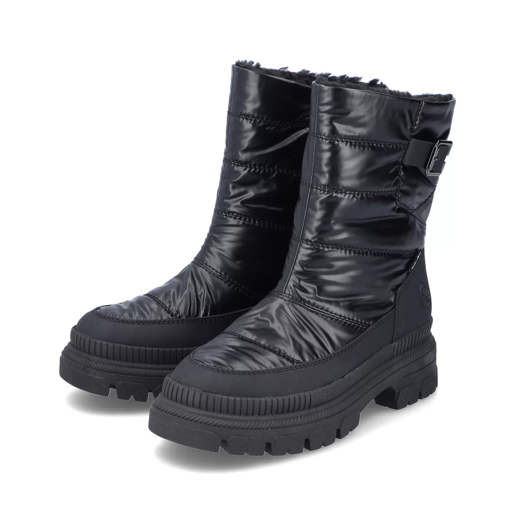 Women'S Short Boots Glossy Black-Rieker Shop