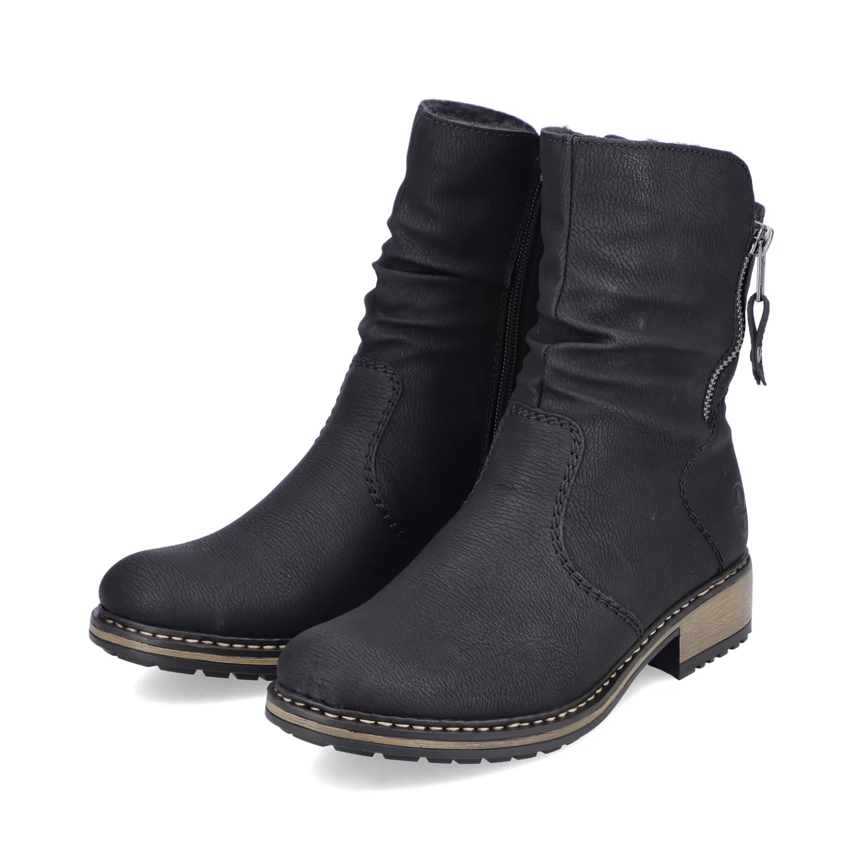 Women'S Short Boots Graphite Black-Rieker Discount