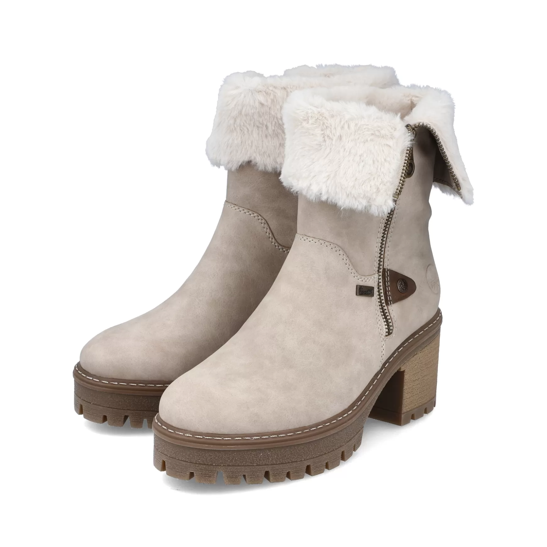 Women'S Short Boots Gray Beige-Rieker Sale