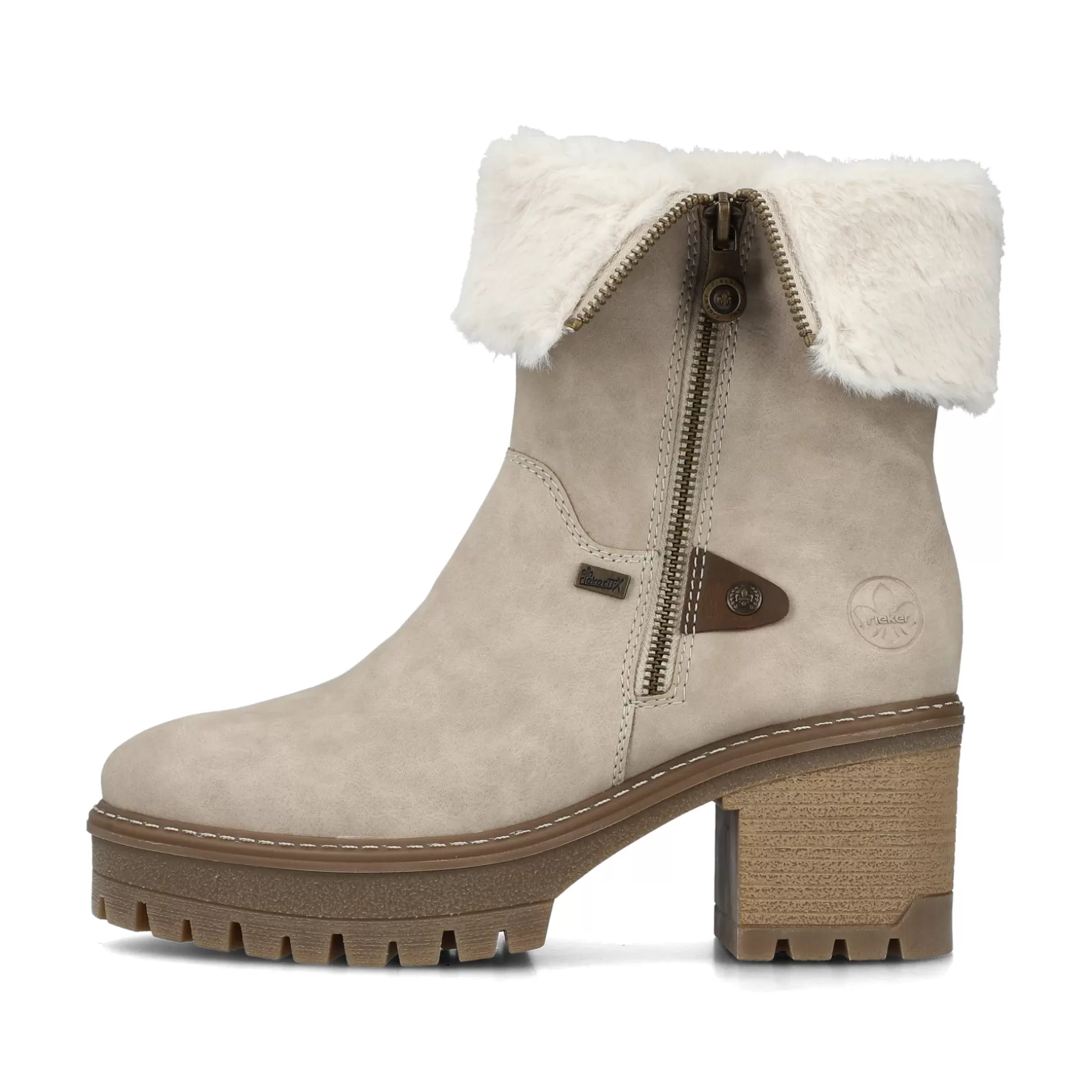 Women'S Short Boots Gray Beige-Rieker Sale