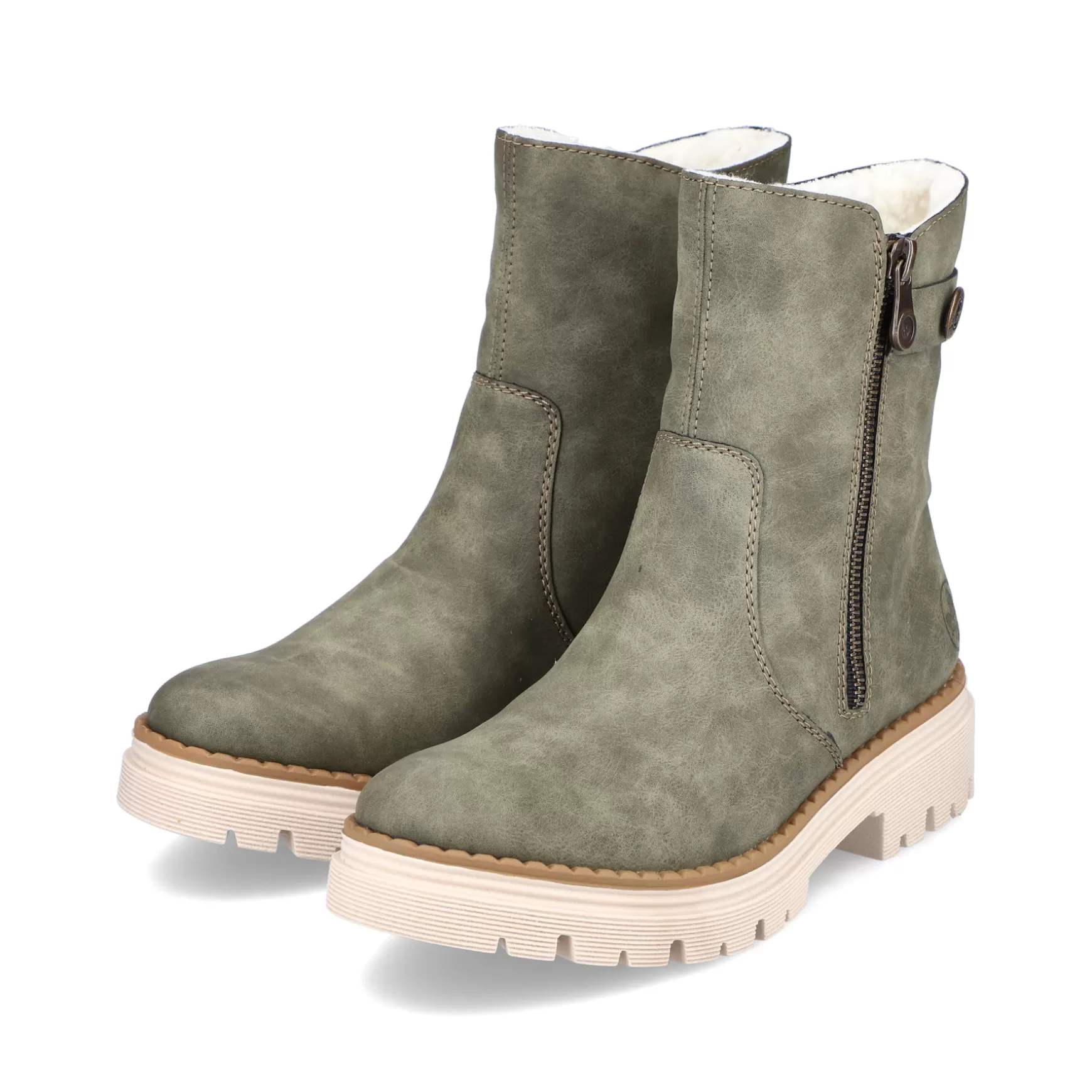 Women'S Short Boots Green Gray-Rieker Hot