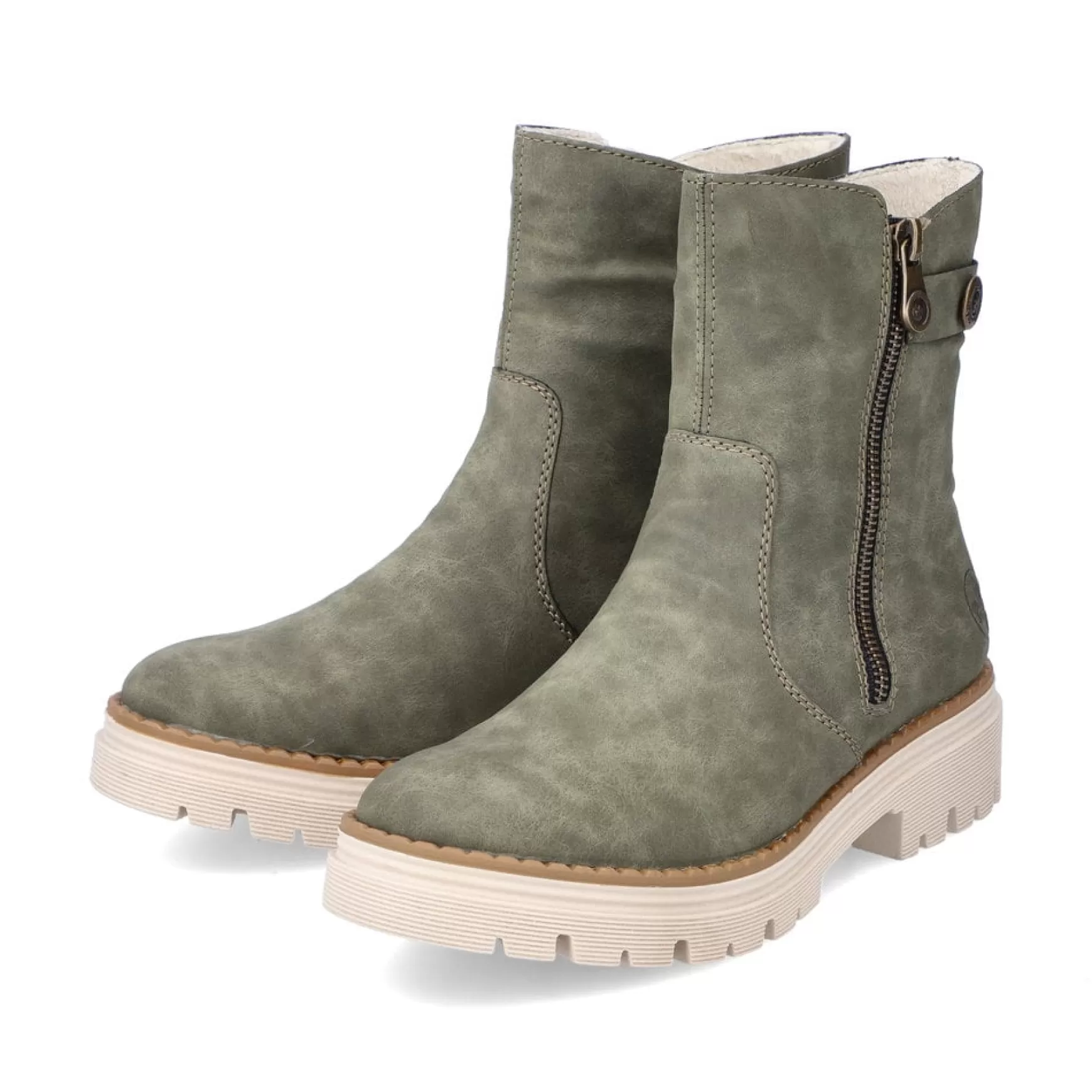 Women'S Short Boots Leaf Green-Rieker Cheap