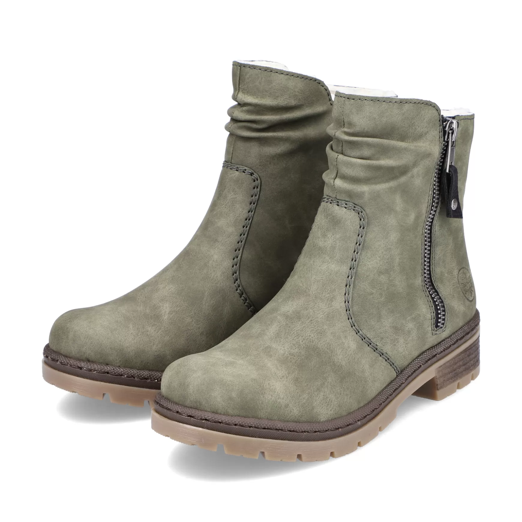 Women'S Short Boots Leaf Green-Rieker Discount