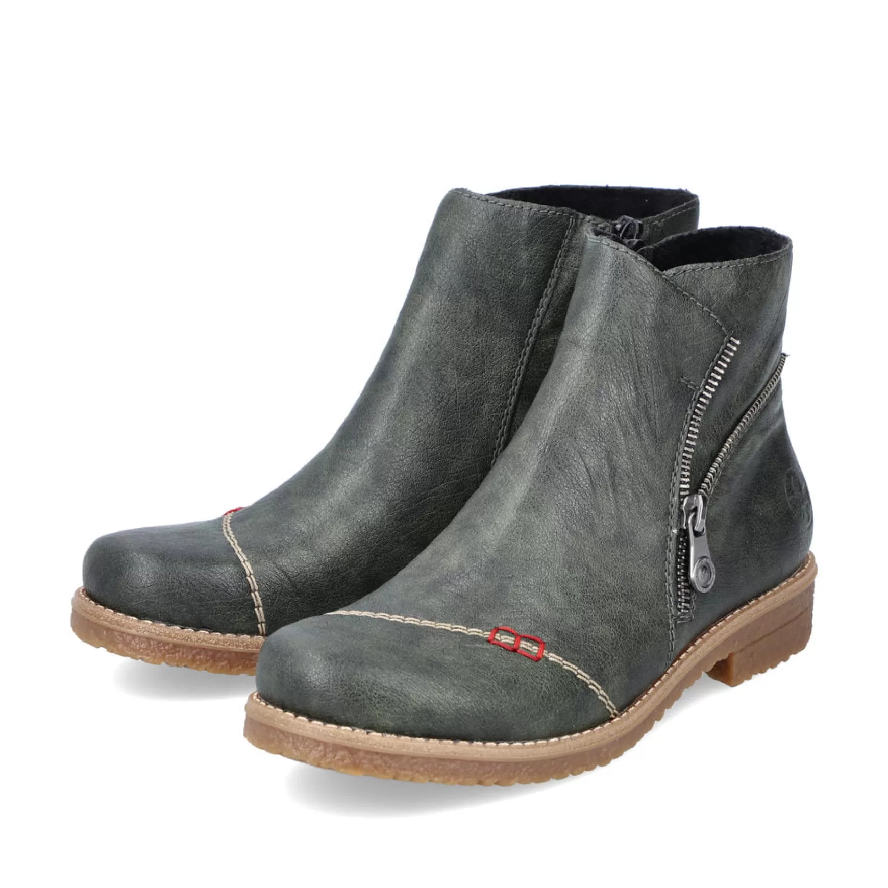 Women'S Short Boots Olive Green-Rieker Clearance