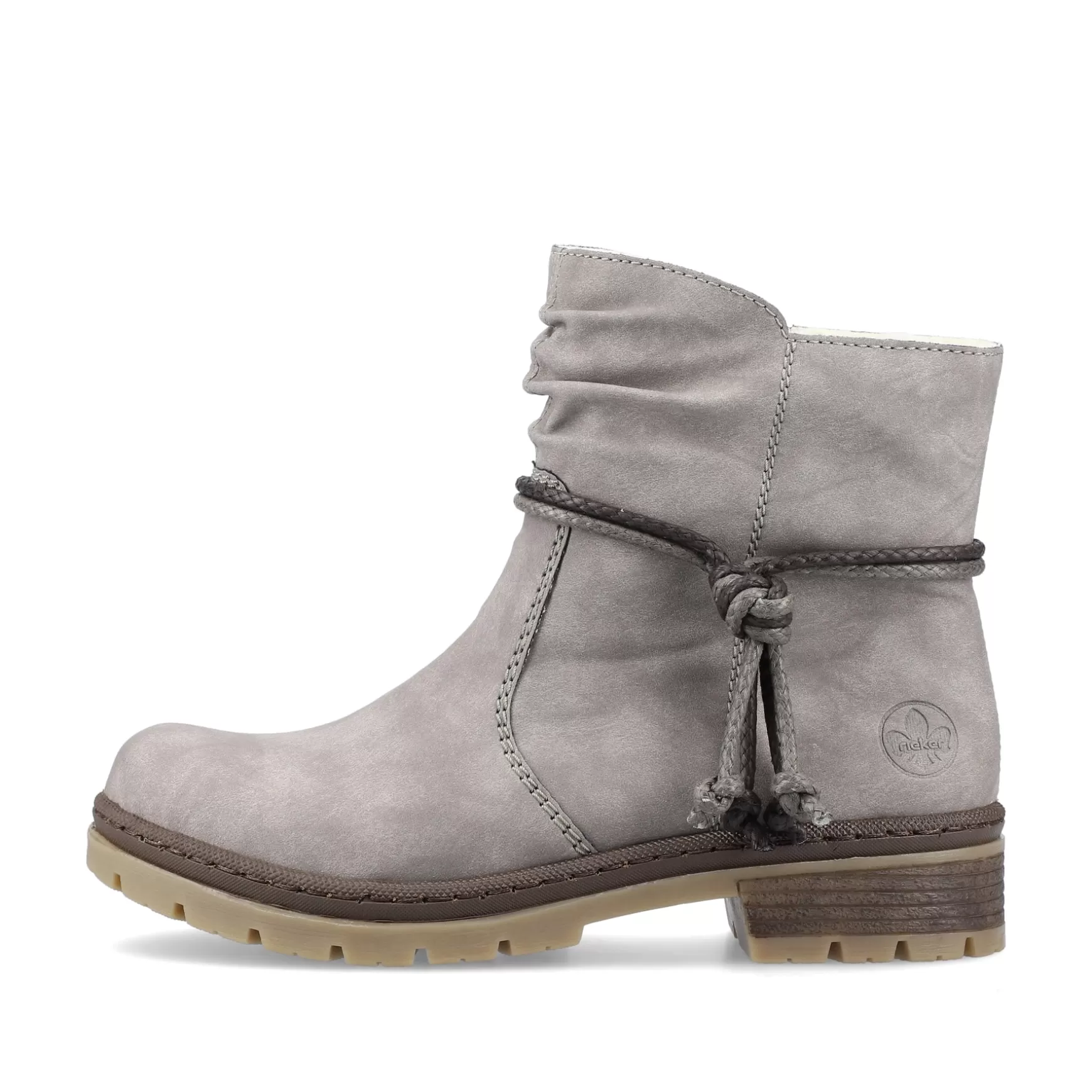 Women'S Short Boots Silver Gray-Rieker Best