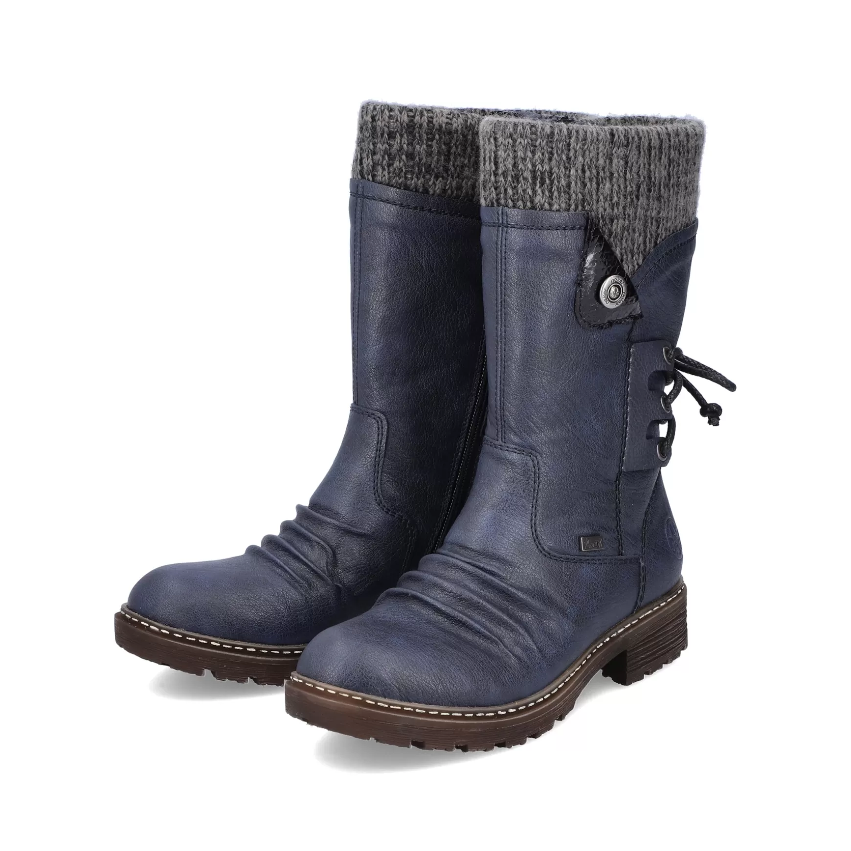 Women'S Short Boots Slate Blue-Rieker New