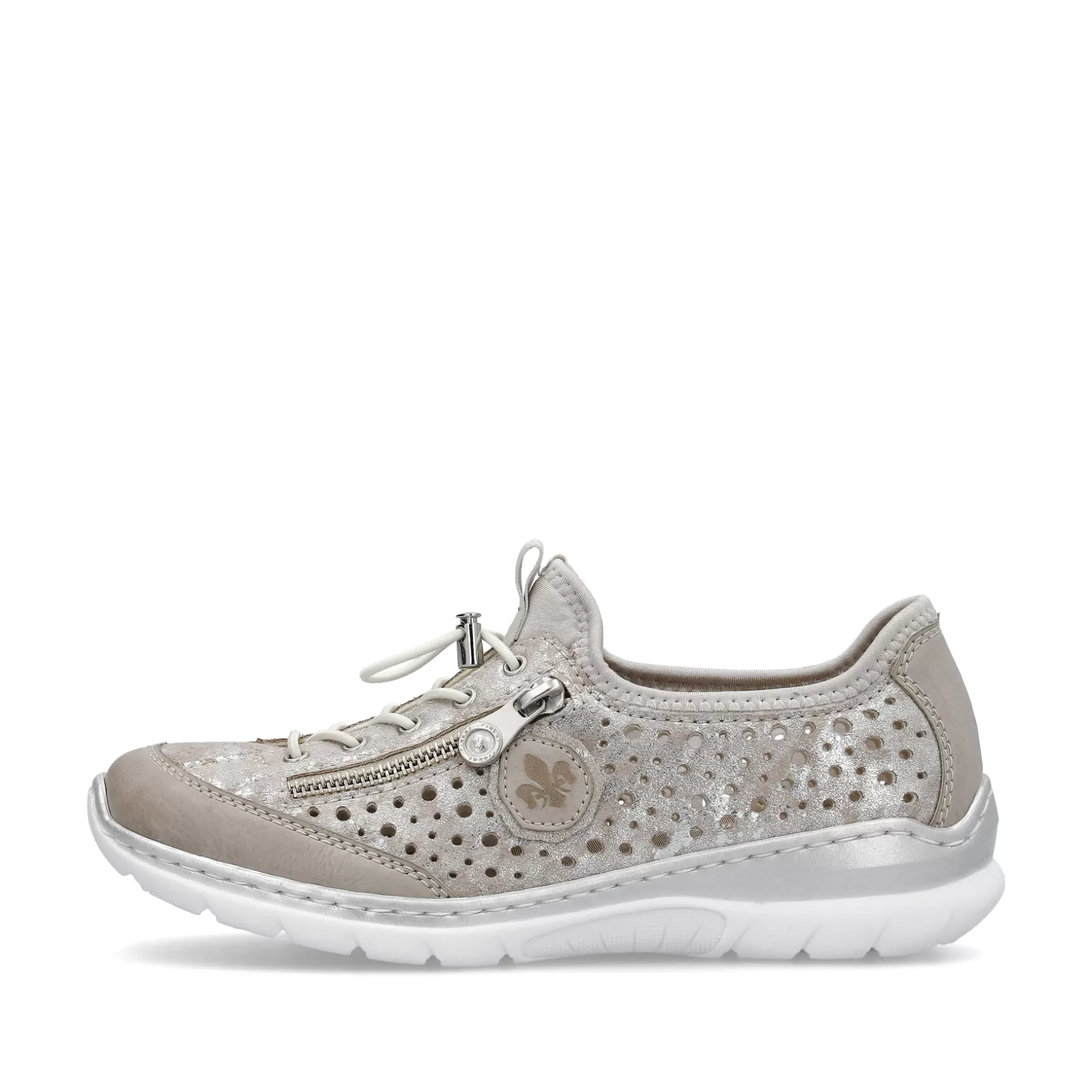 Women'S Slippers Beige Metallic-Rieker Flash Sale