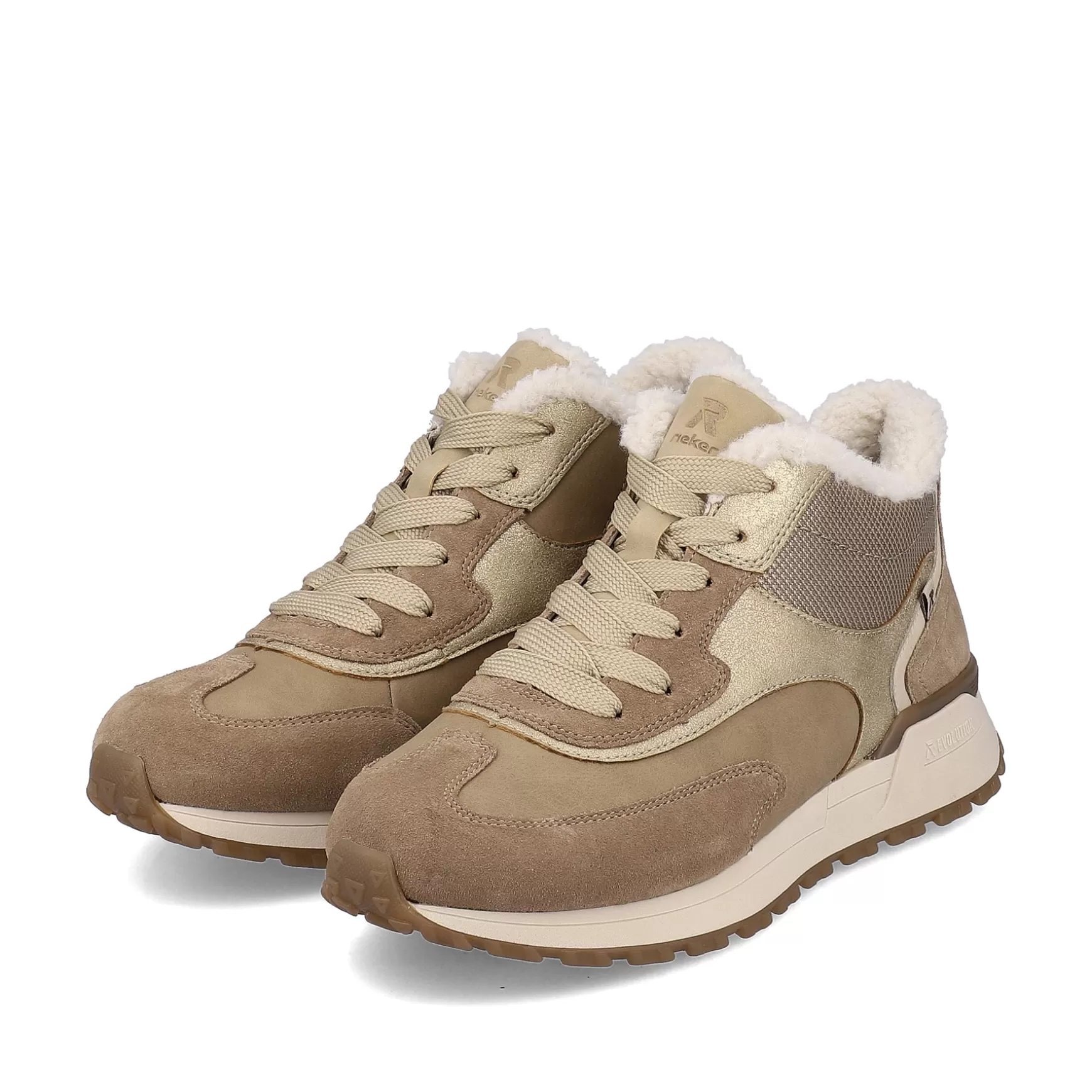 Women'S Sneaker High Champagne Beige-Rieker Discount