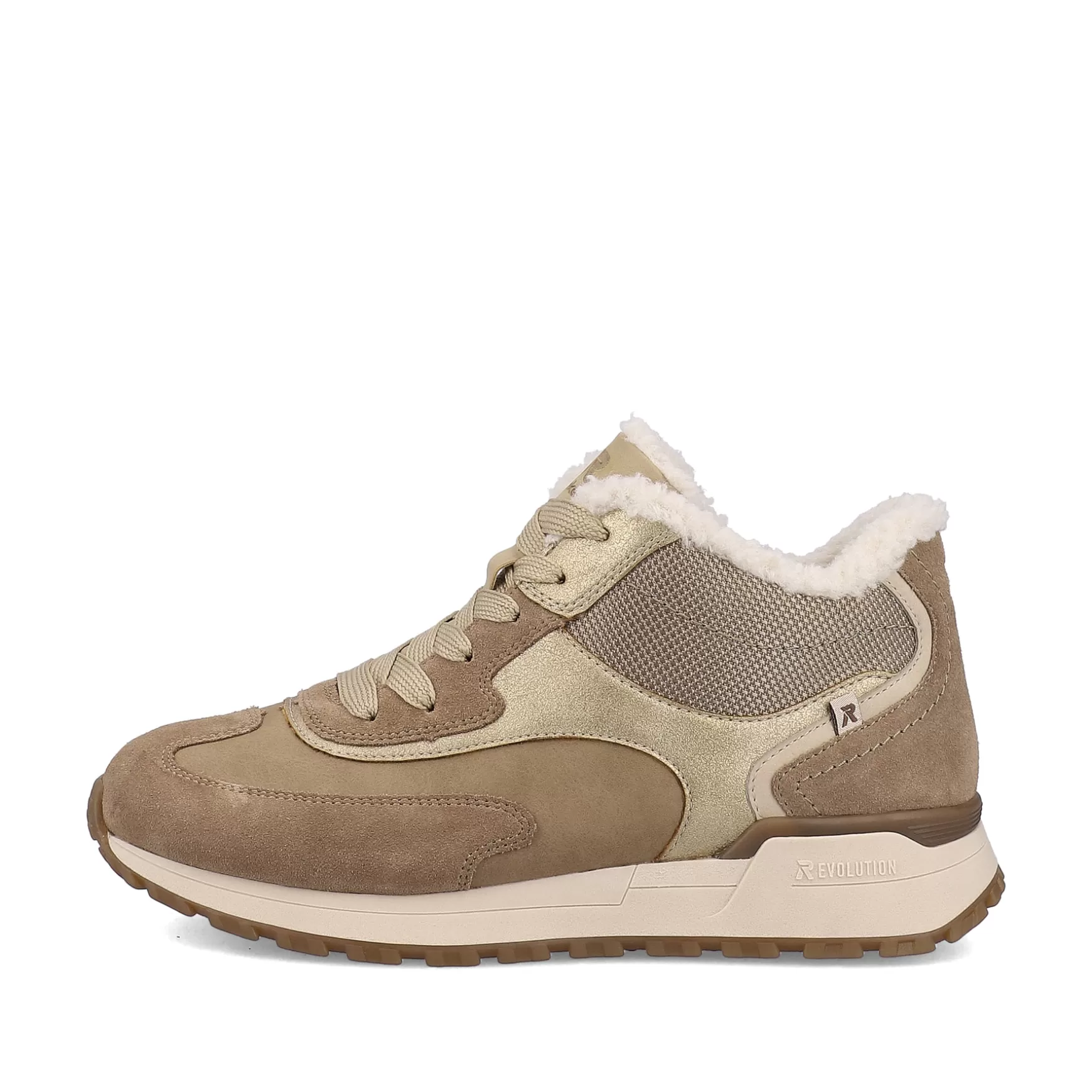 Women'S Sneaker High Champagne Beige-Rieker Discount