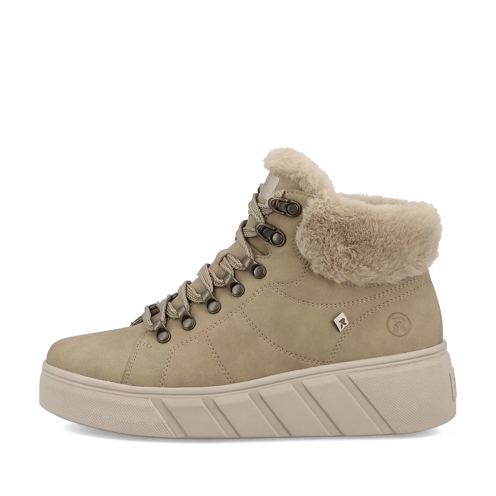 Women'S Sneaker High Clay Beige-Rieker Clearance