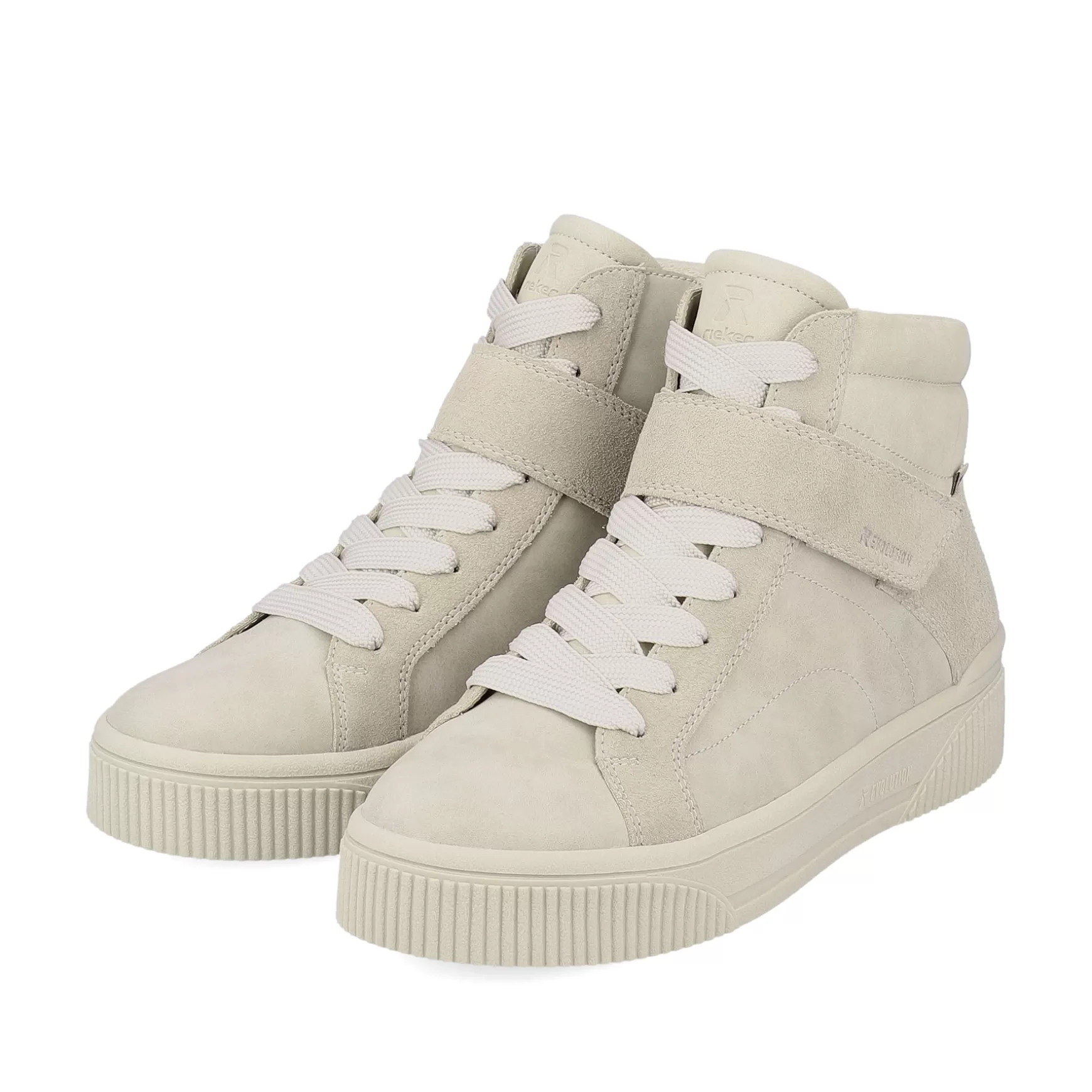 Women'S Sneaker High Cream Beige-Rieker Fashion