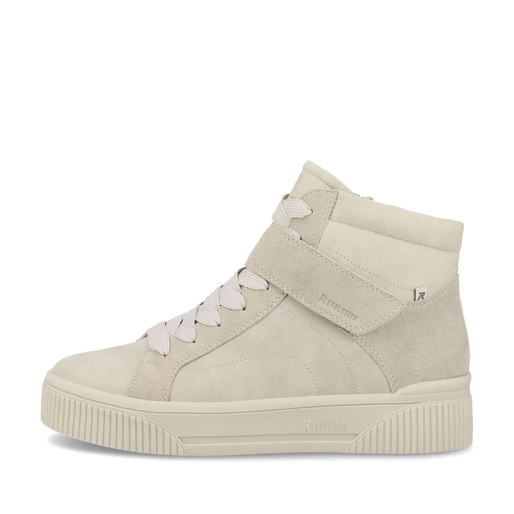 Women'S Sneaker High Cream Beige-Rieker Fashion