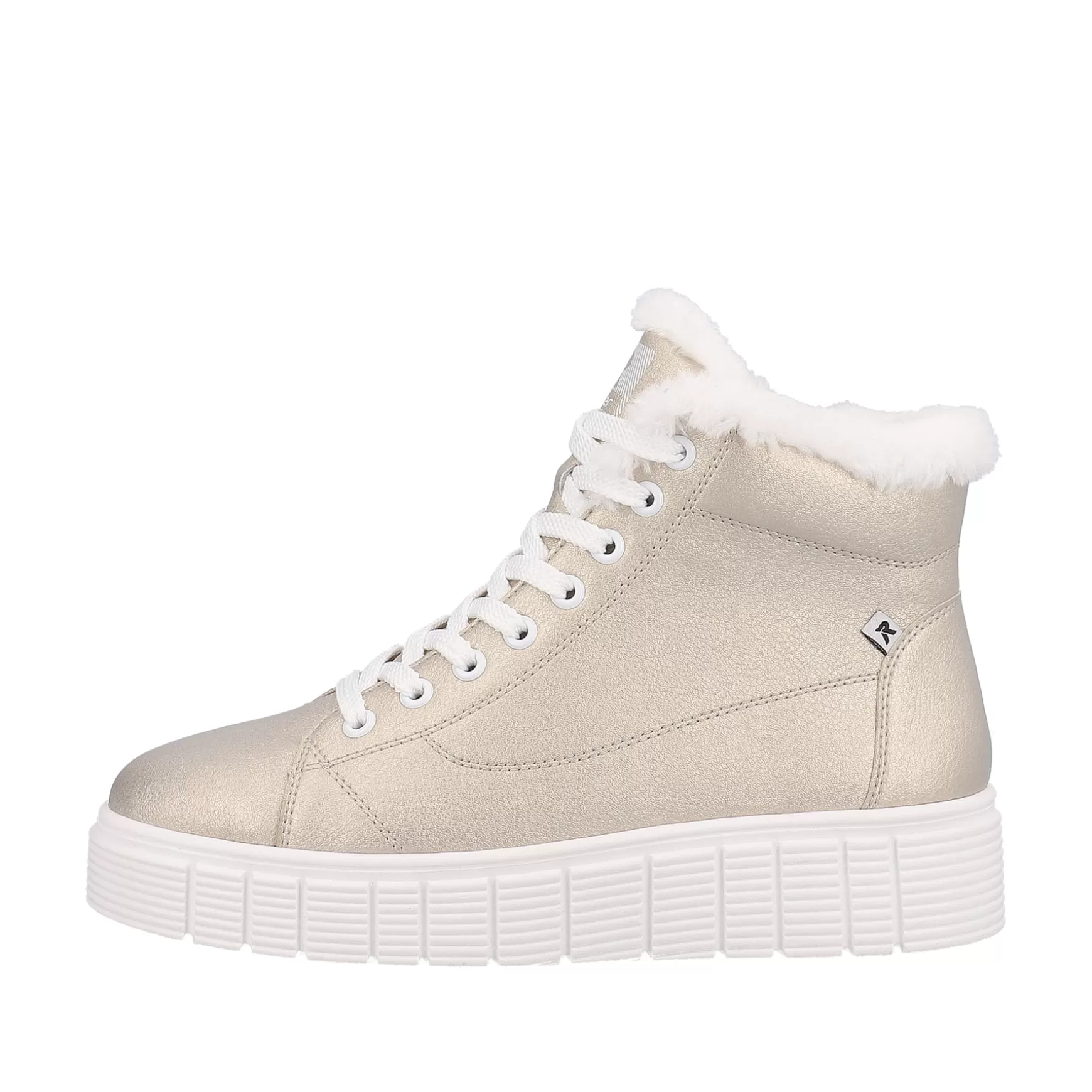 Women'S Sneaker High Glitter Gold Frost White-Rieker Online