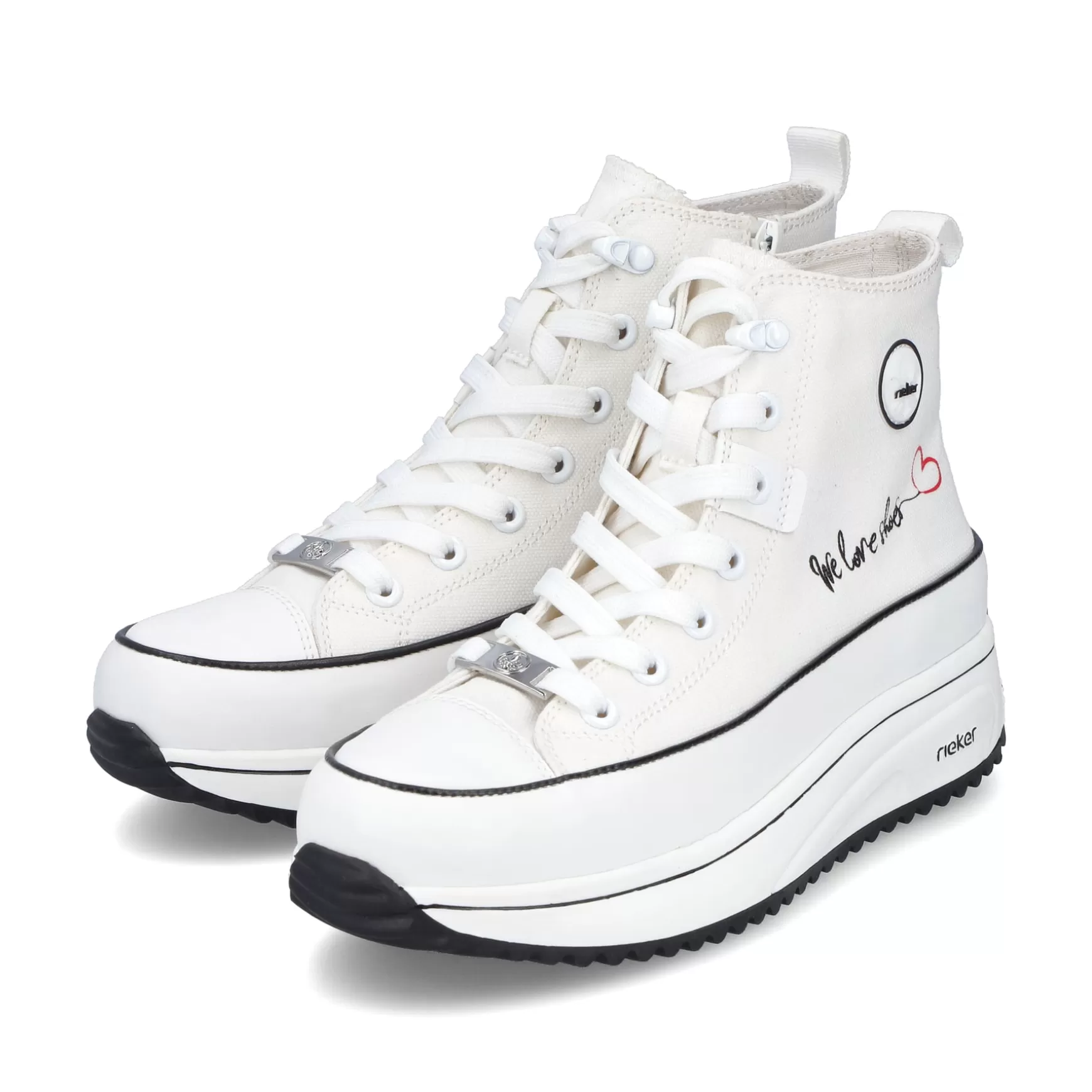 Women'S Sneaker High Ice White-Rieker Outlet