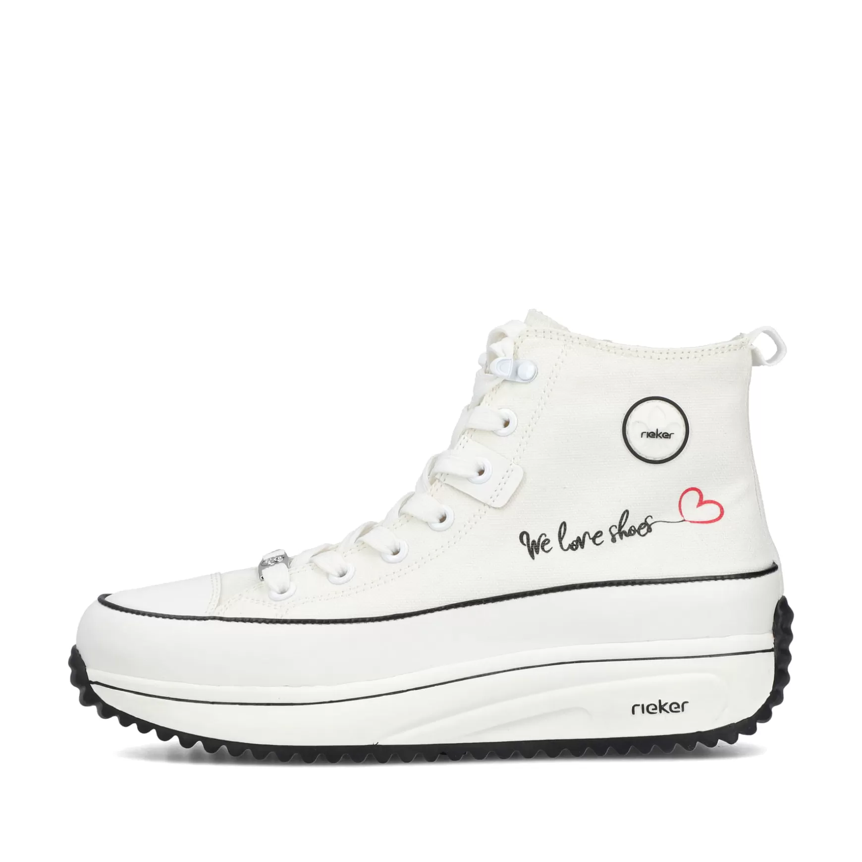 Women'S Sneaker High Ice White-Rieker Outlet