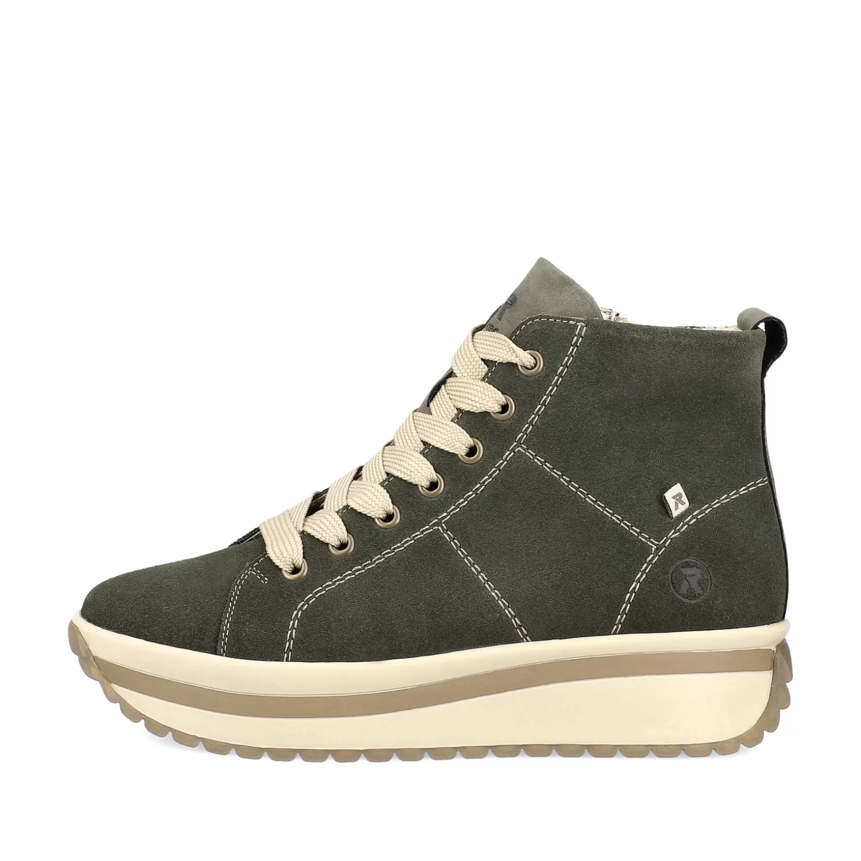 Women'S Sneaker High Khaki-Rieker Cheap