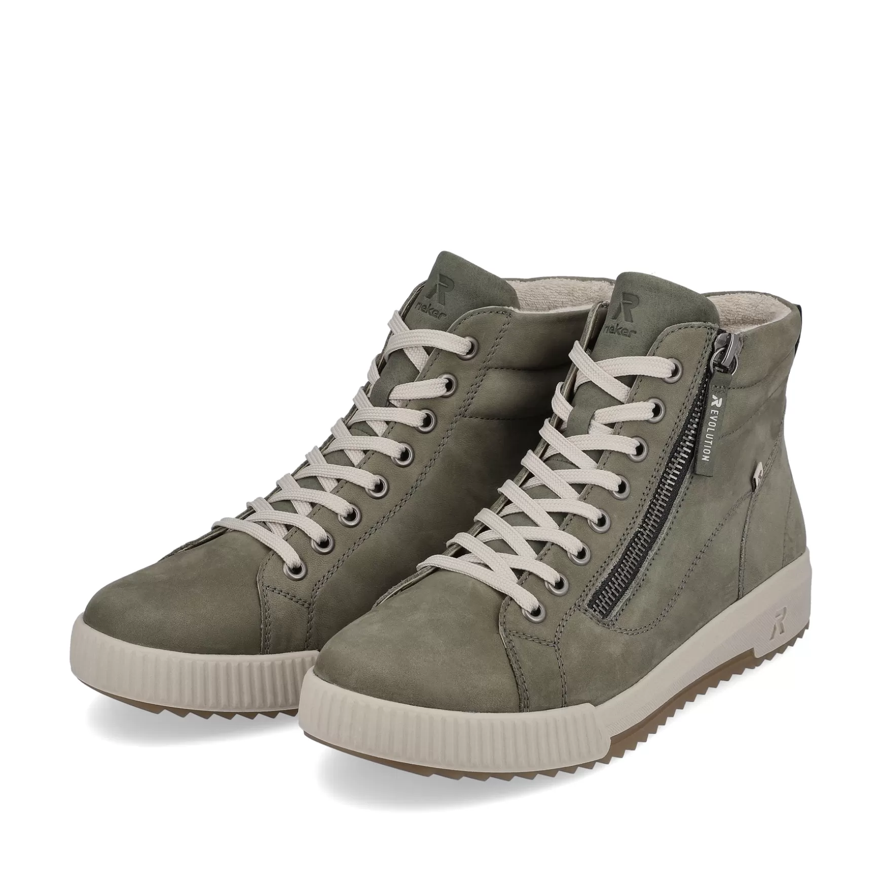 Women'S Sneaker High Khaki Green-Rieker New