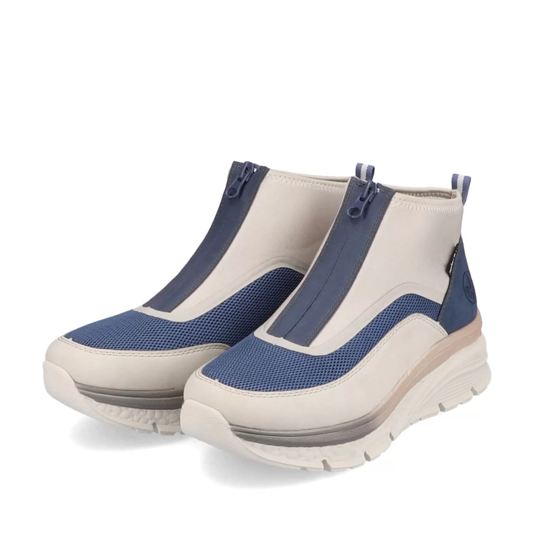 Women'S Sneaker High Light Beige-Denim Blue-Rieker Outlet