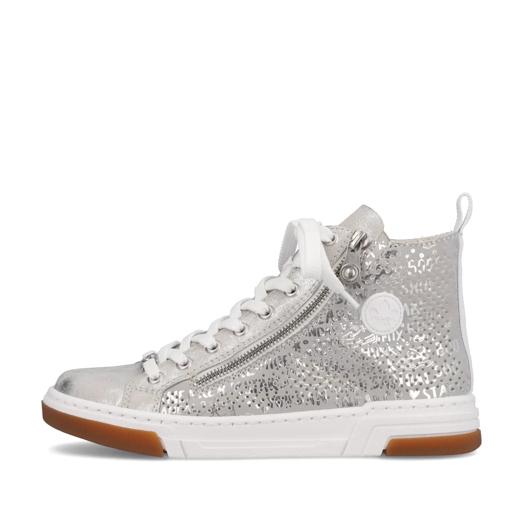 Women'S Sneaker High Silver Grey-Rieker Outlet