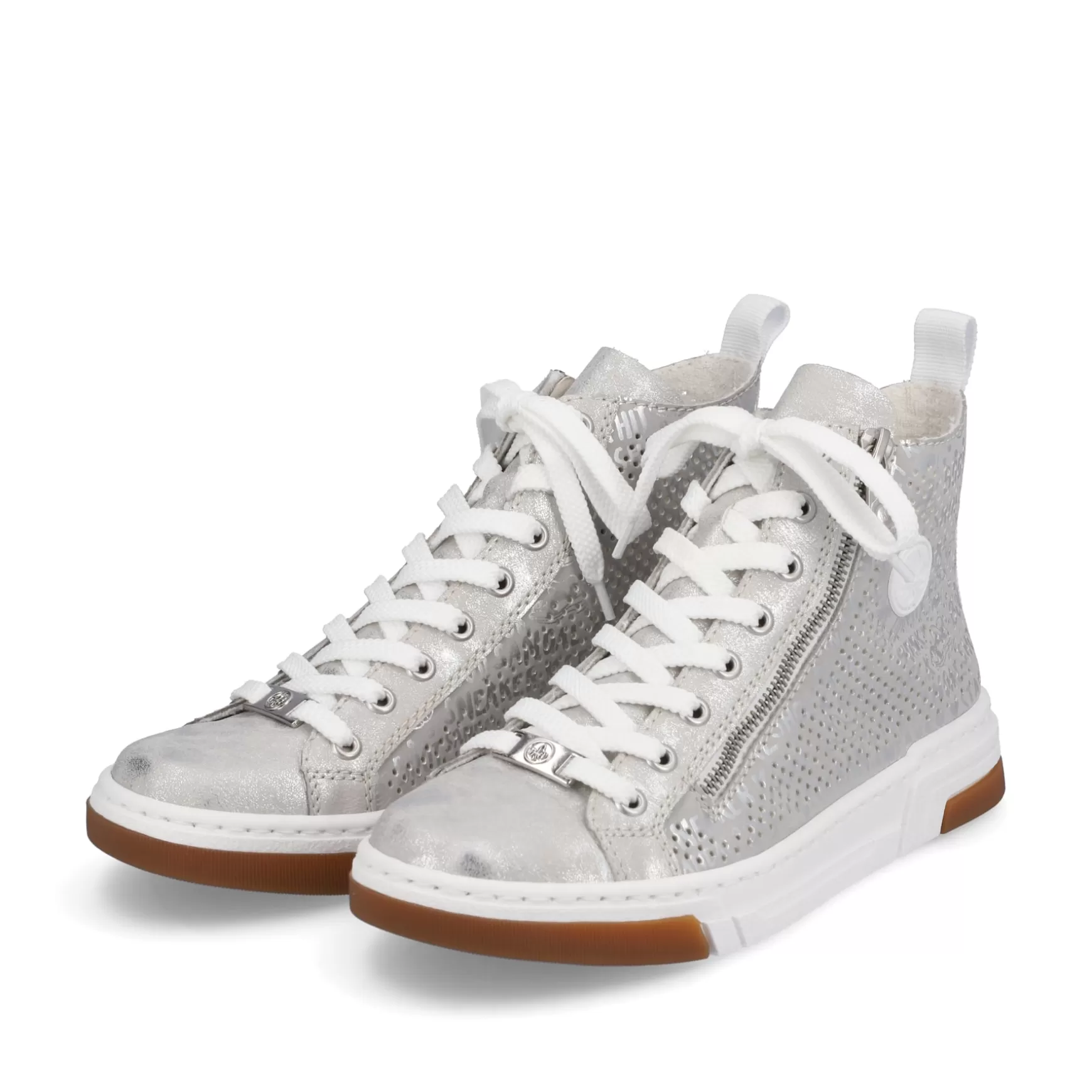 Women'S Sneaker High Silver Grey-Rieker Outlet