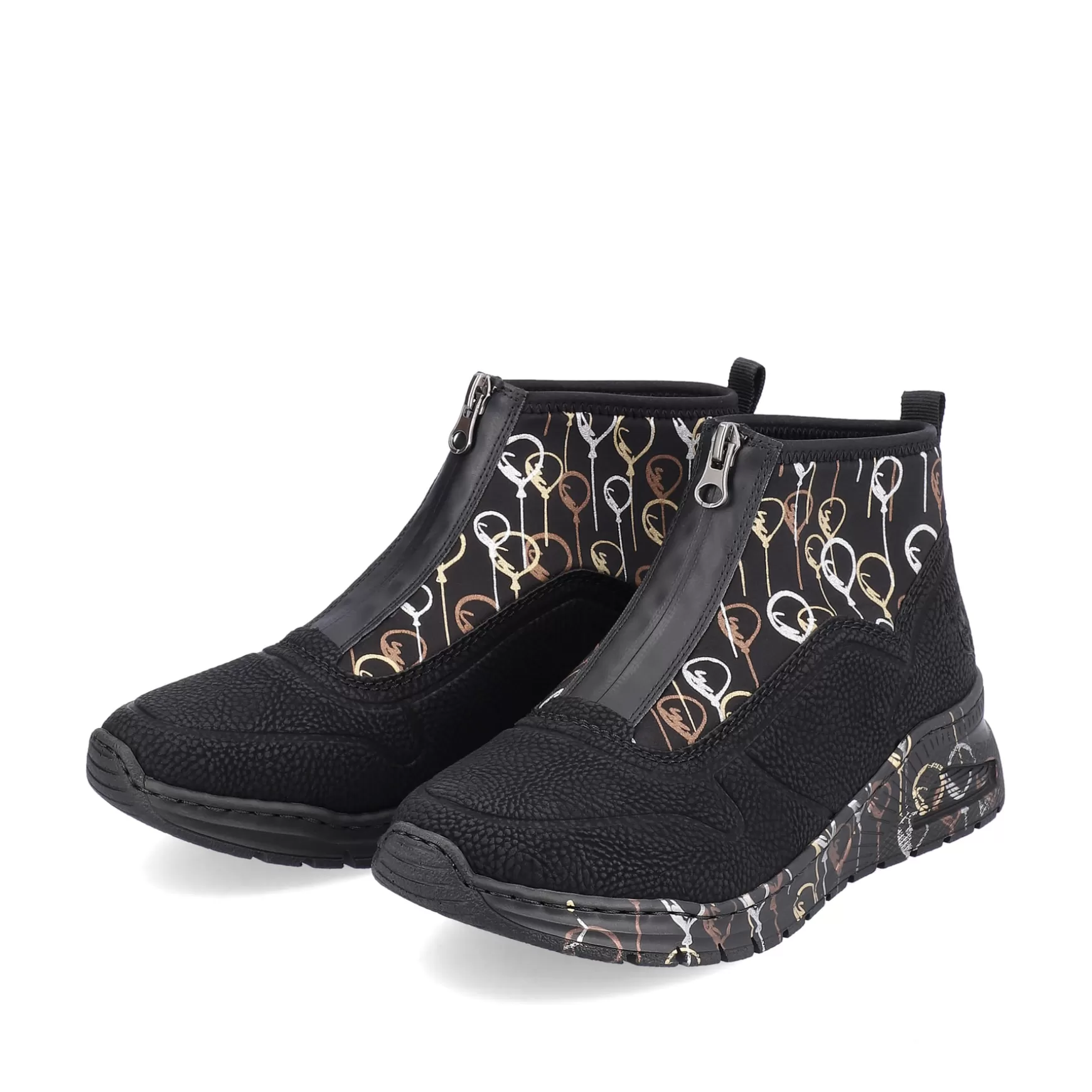 Women'S Sneaker High Urban Black-Rieker Flash Sale