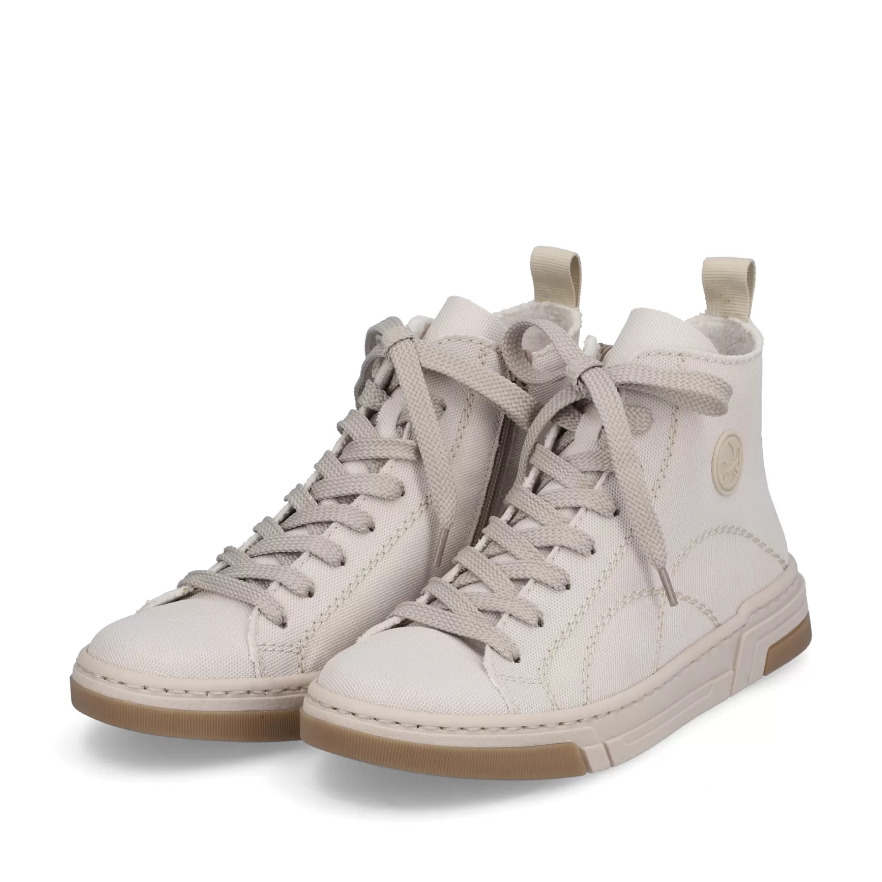 Women'S Sneaker High White Beige-Rieker Hot