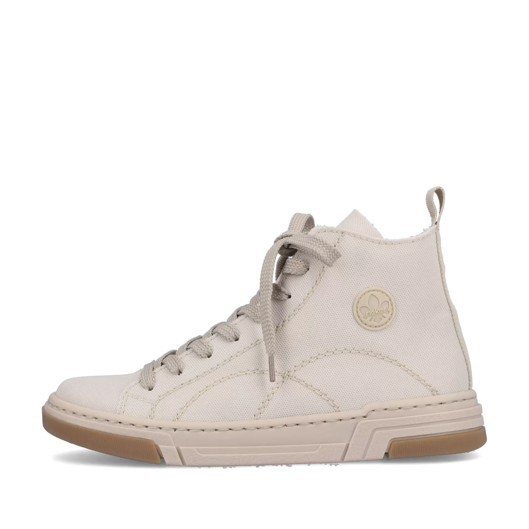 Women'S Sneaker High White Beige-Rieker Hot