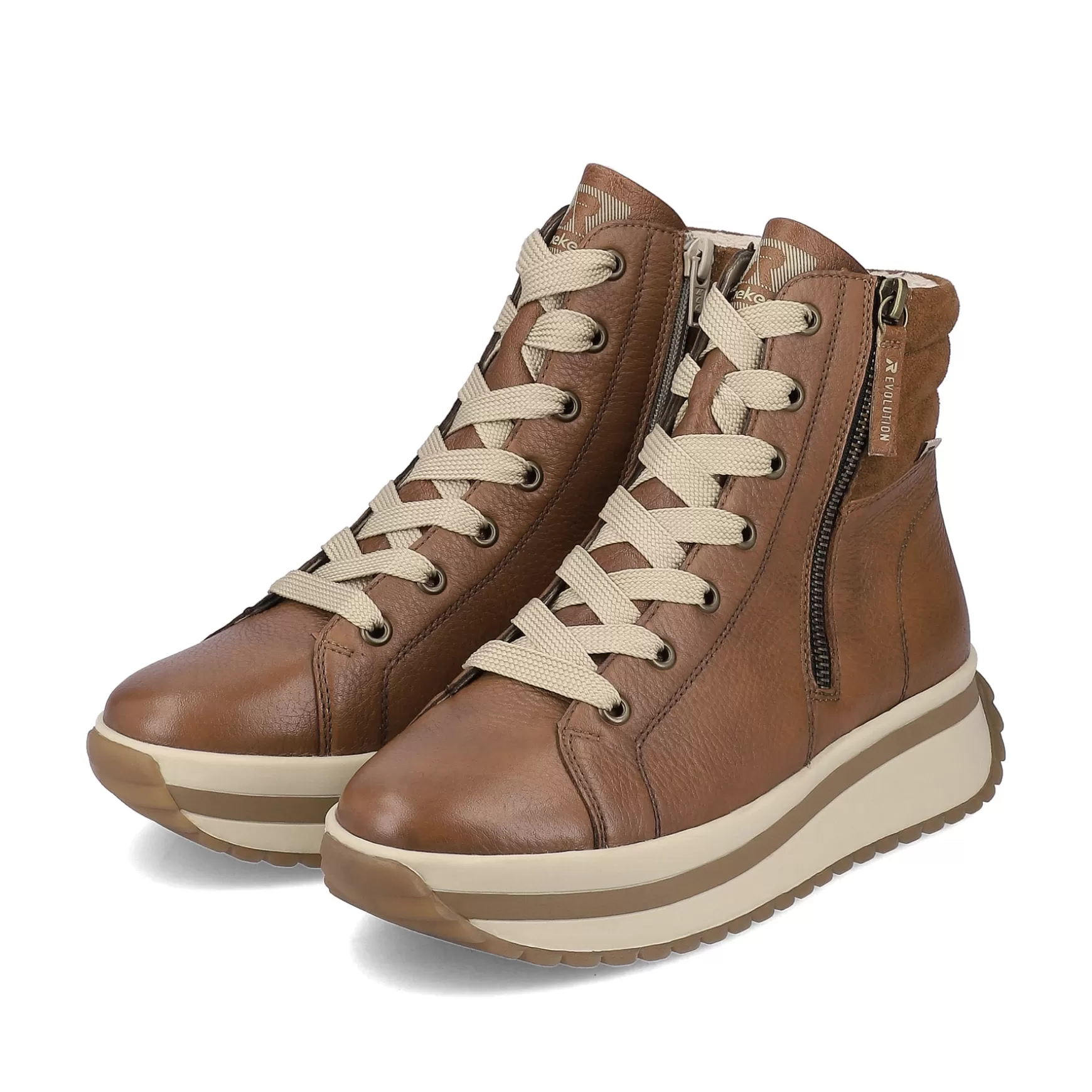 Women'S Sneaker High Wood Brown-Rieker Best