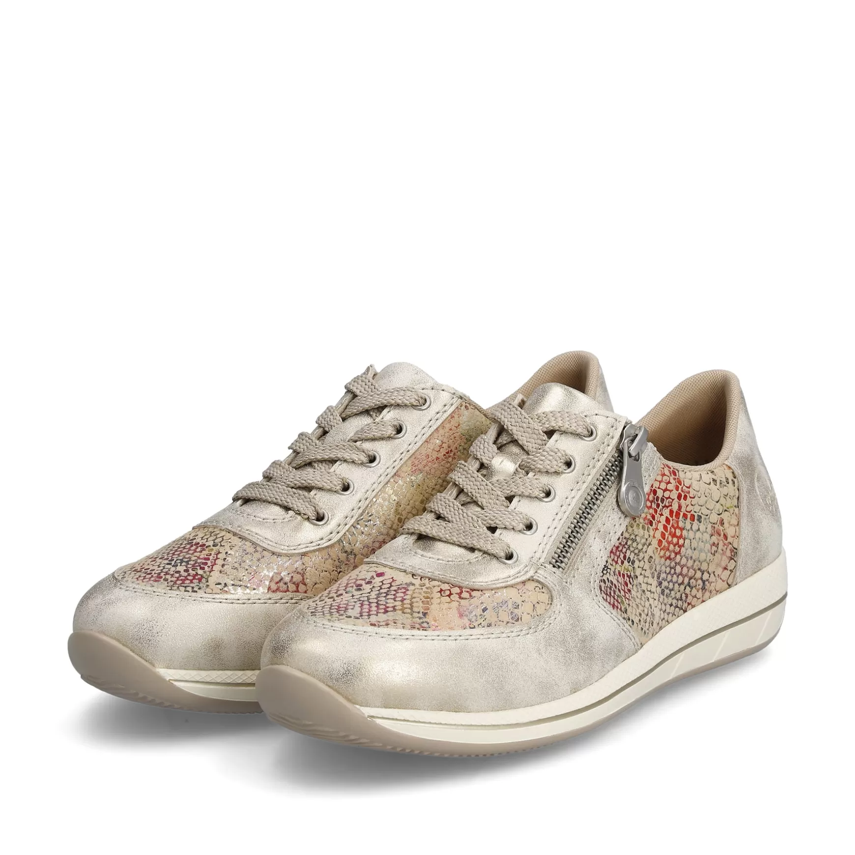 Women'S Sneaker Low Beige Multi-Metallic-Rieker Discount