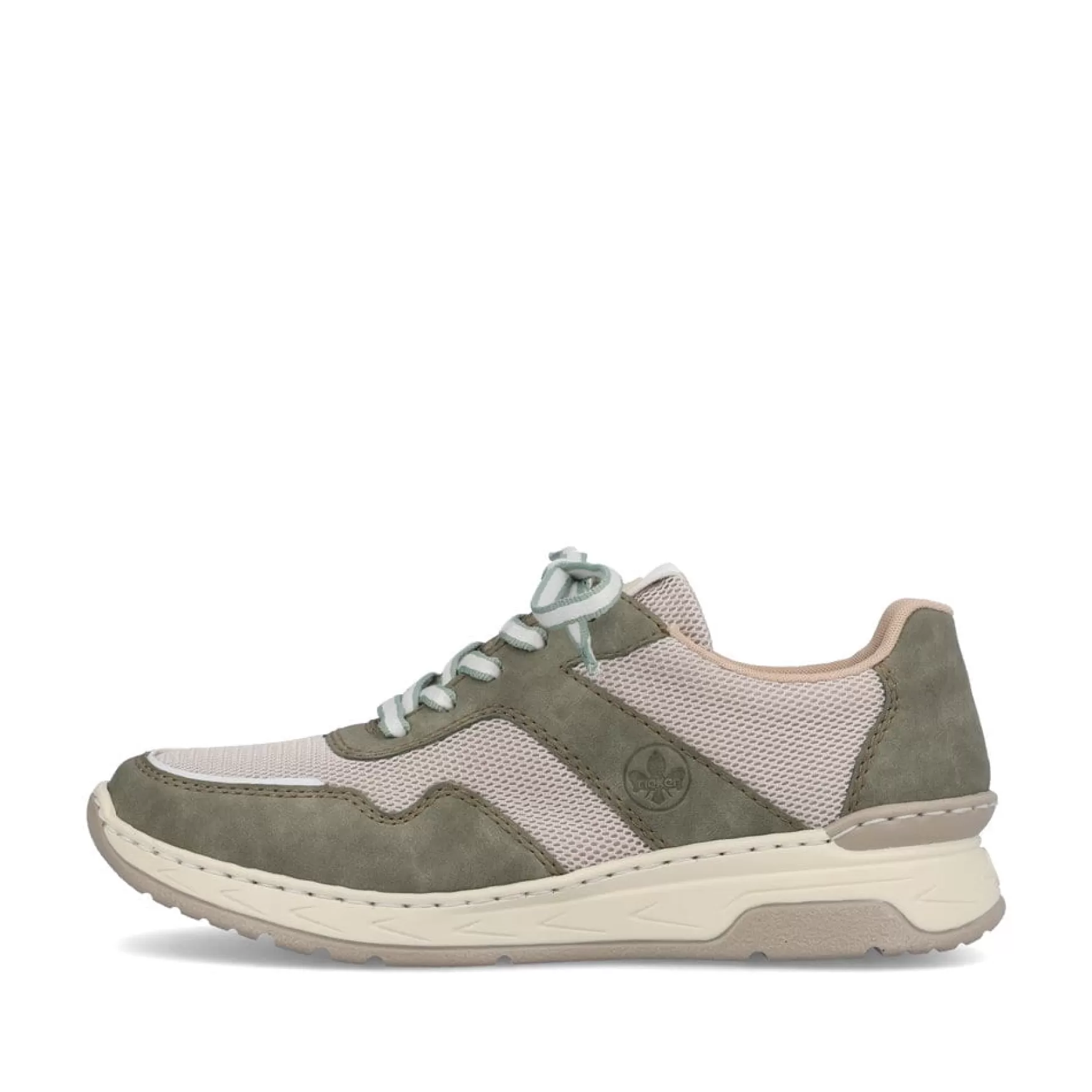 Women'S Sneaker Low Cactus Green-Light Beige-Rieker New