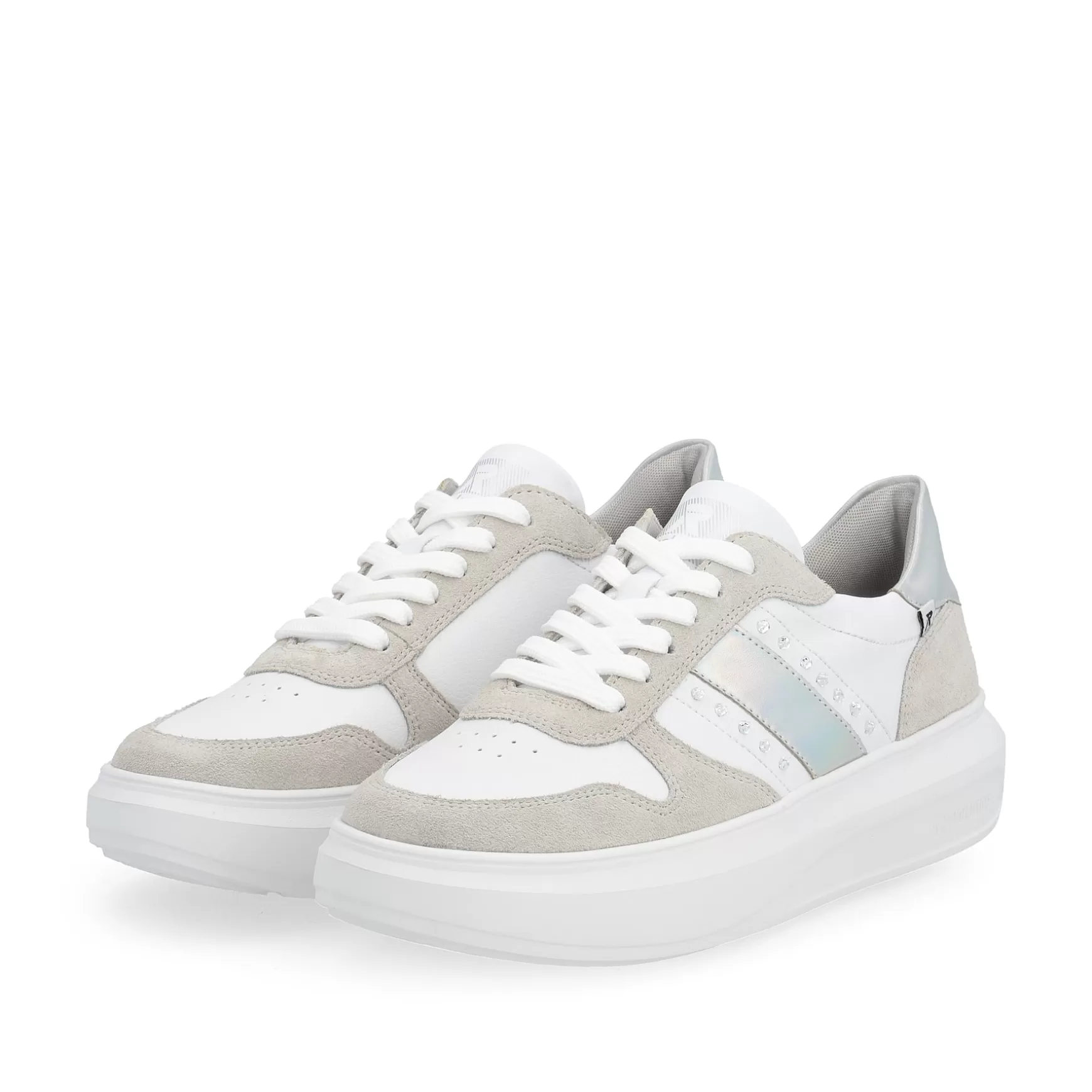 Women'S Sneaker Low Clear-White Dust-Grey-Rieker Best